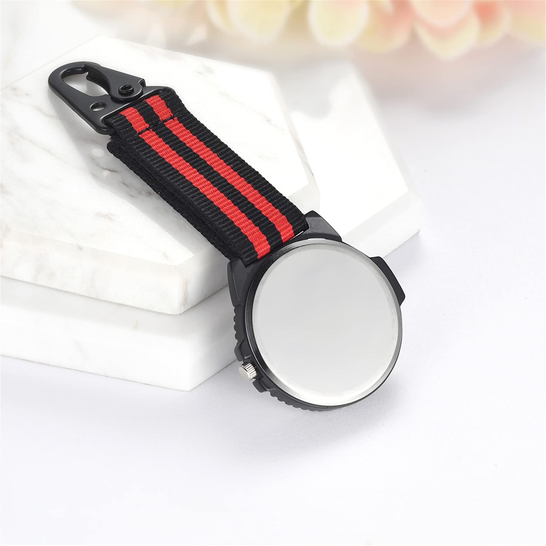 JewelryWe Clip-On Pocket Watch for Men & Women - Luminous Dial, Belt Watch Fob - Perfect for Climbing, Hiking, Doctors, Nurses & Outdoor Activities