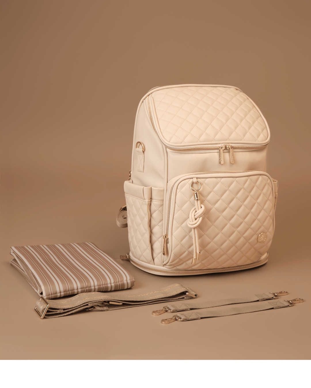 Super Trooper Diaper Bag - Premium Ecru Baby Changing Bag for Parents | Perfect for Travel, Daycare & On-the-Go Parenting