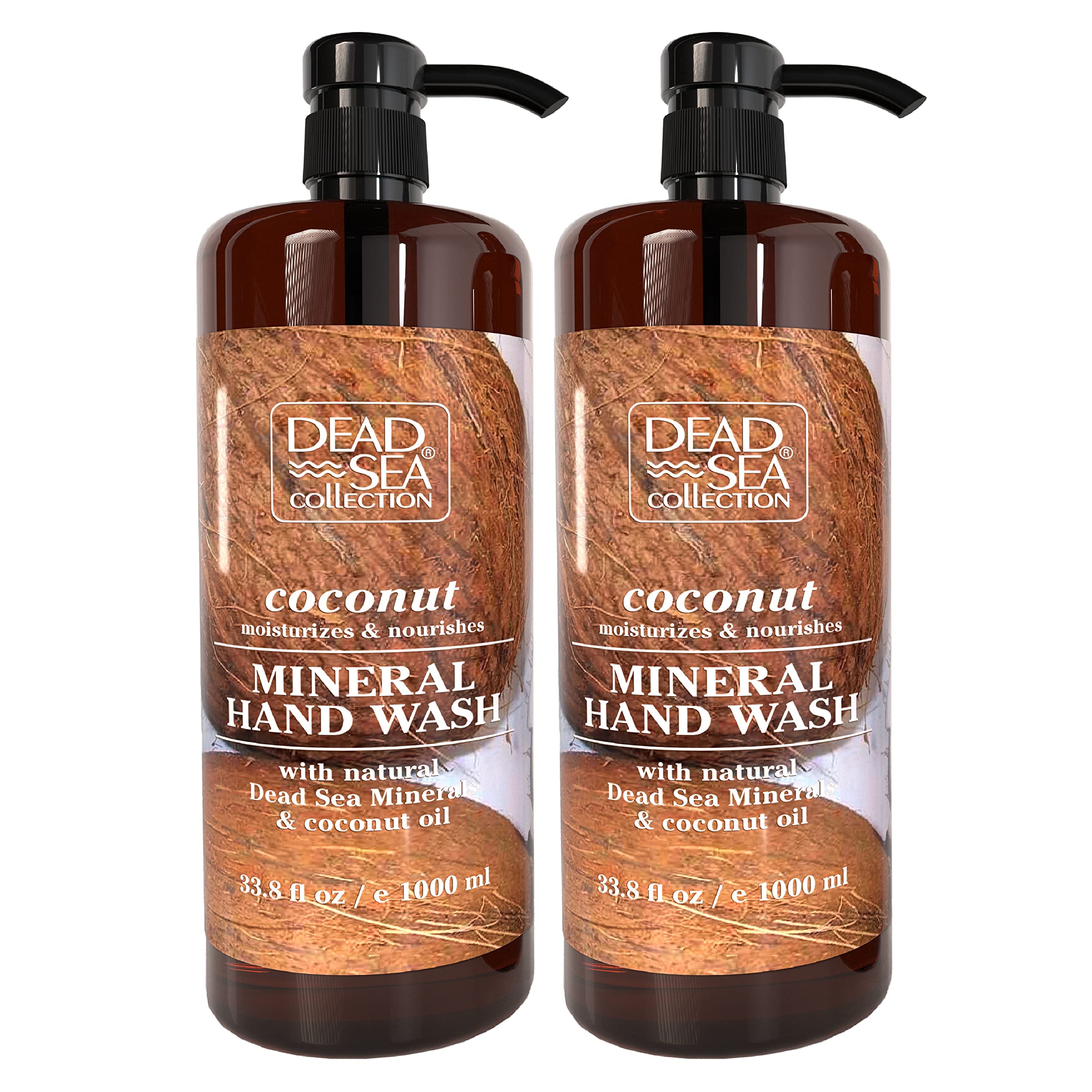 Dead Sea Spa Gift Set - Coconut Body Wash (2x67.6oz), Shampoo & Conditioner Set (2x67.6oz), Salt Scrub (23.28oz), Hand Soap (2x33.8oz) & Body Oil (4oz) Bundle - Perfect for Home Relaxation & Self-Care Routine