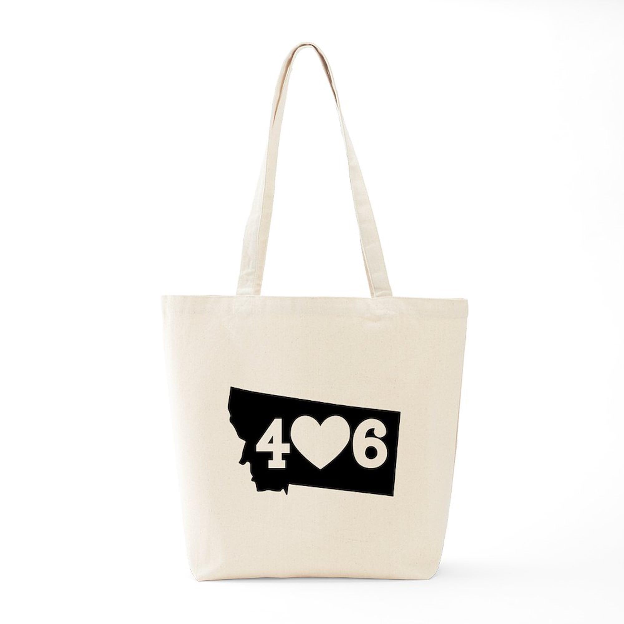 Montana 406 Natural Canvas Tote Bag - Eco-Friendly Reusable Shopping Bag for Groceries, Beach & Daily Use | CafePress