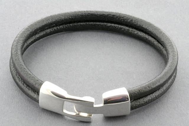 Corso Link Bracelet for Men & Women - Black Stainless Steel Adjustable Chain Bracelet - Perfect for Casual, Business & Formal Wear