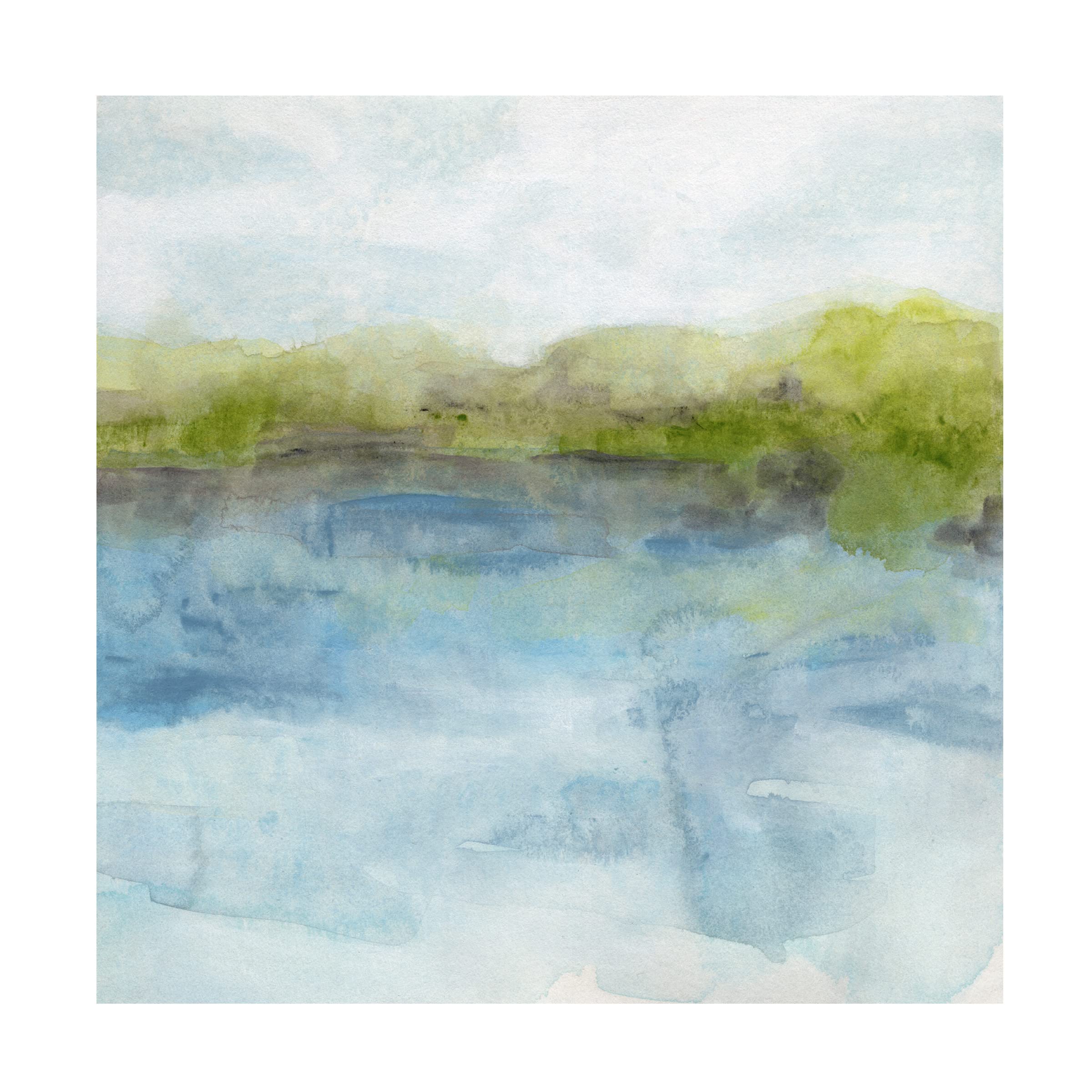 Trademark Fine Art 'Watermark Shoreline II' Canvas Wall Art by June Erica Vess - Coastal Beach Decor for Living Room, Bedroom & Office