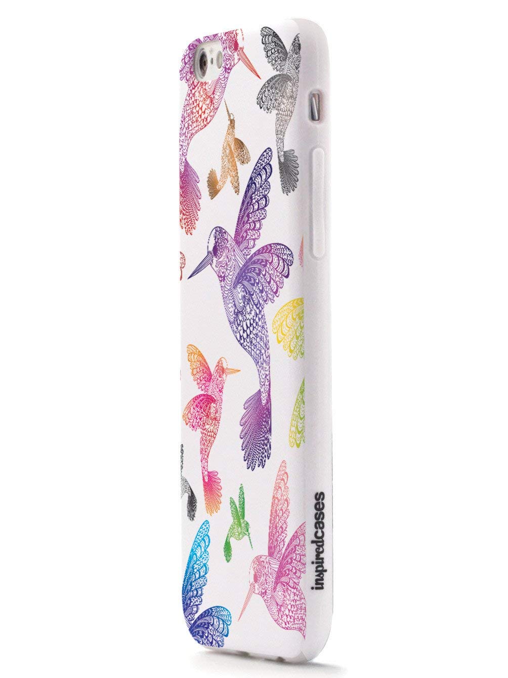 Inspired Cases - 3D Textured Protective Phone Case for Apple iPhone 12 Pro Max - Zentangle Hummingbirds Design - Shockproof & Anti-Scratch Cover - Multicolor - Perfect for Everyday Use, Travel & Outdoor Activities