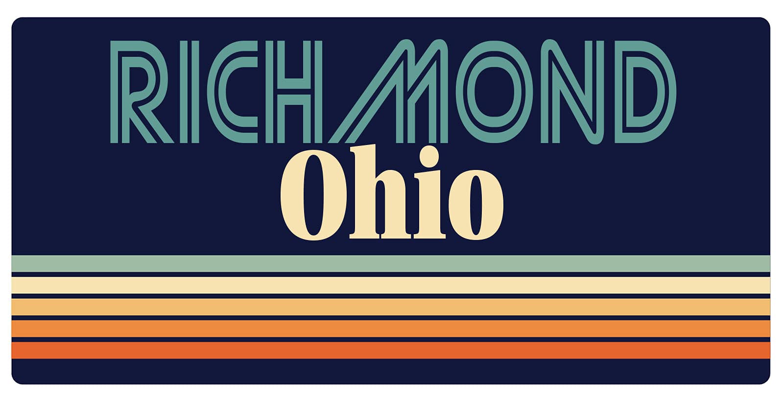 Vintage Richmond Ohio 5 x 2.5-Inch Retro Fridge Magnet - Classic Souvenir for Refrigerators, Lockers & Metal Surfaces - Perfect for Home, Office & Travel Decor