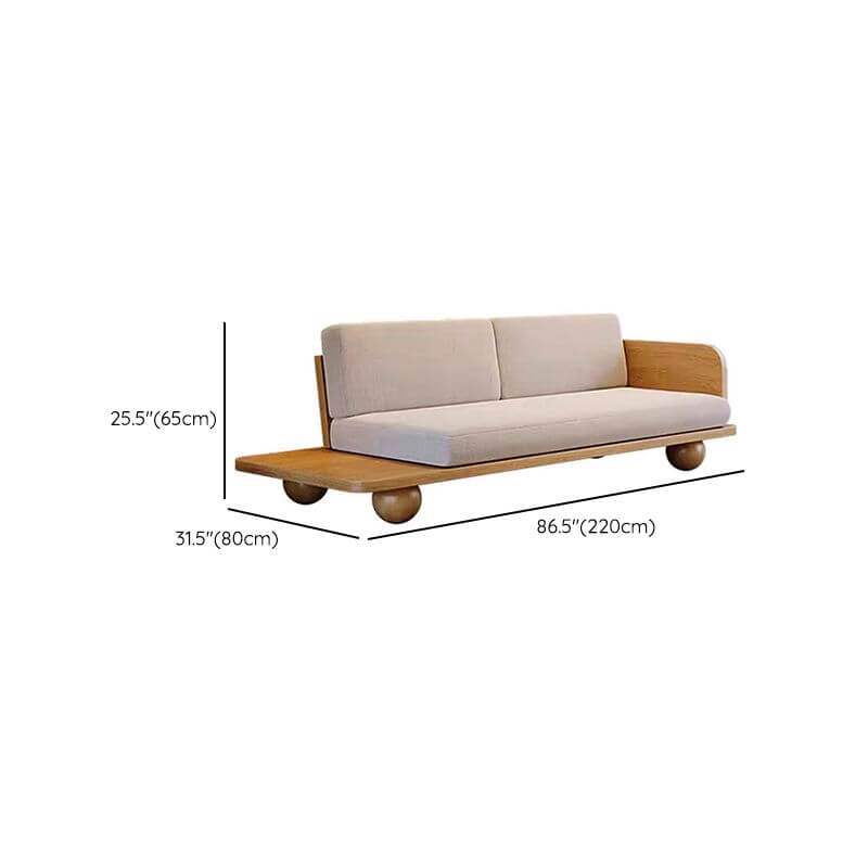 Minimalist Light Gray Settee with Loose Back & Removable Cushion - Modern Small Sofa for Living Room, Bedroom or Office - Perfect for Relaxing, Reading & Small Space Decor