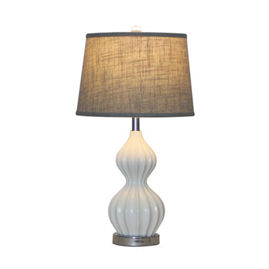LiWeiShop Dimmable Touch Table Lamp - Modern Gourd Design for Bedroom Nightstand, White LED Light with Adjustable Brightness - Perfect for Reading, Relaxing & Decorative Lighting