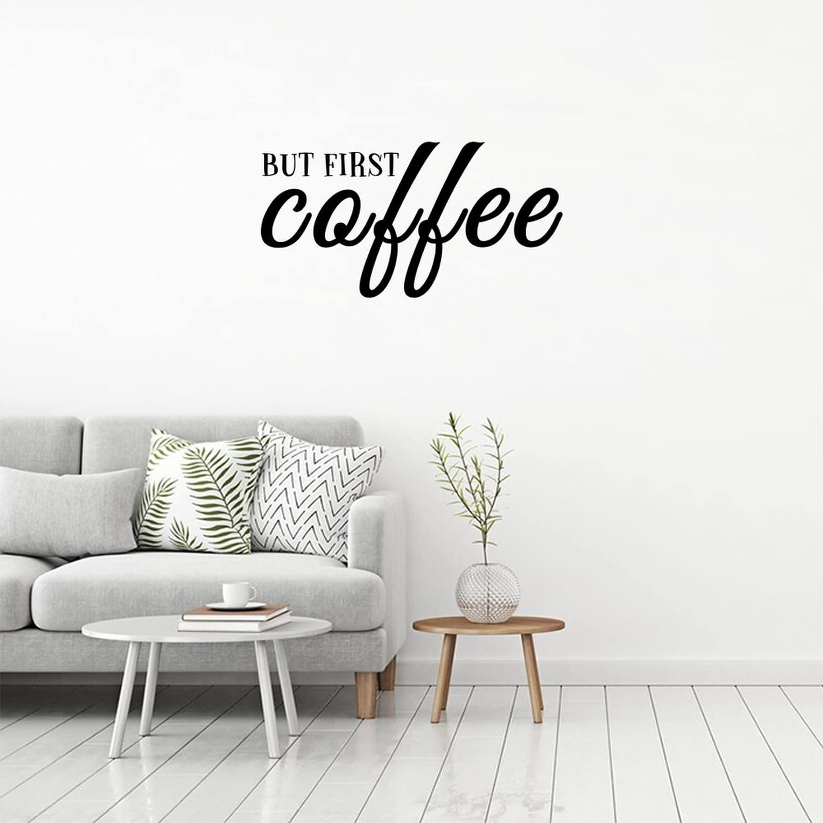 Bible Verse Wall Decal - Inspirational Coffee Quote Sticker for Home & Office Decor