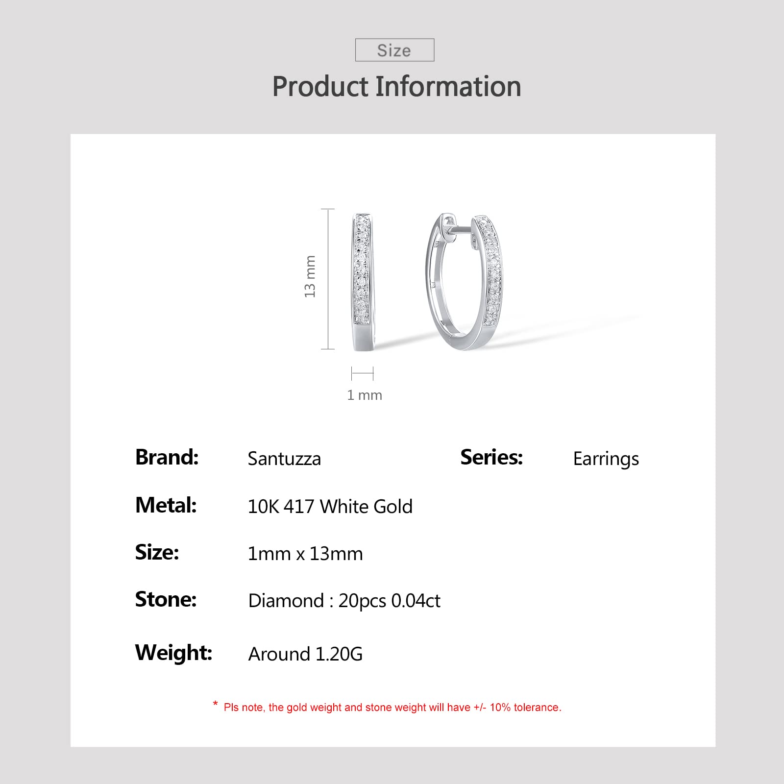 10K Solid Gold Genuine Diamond Huggie Hoop Earrings for Women - Dainty Everyday Luxury Hoops for Work, Date Night & Special Occasions