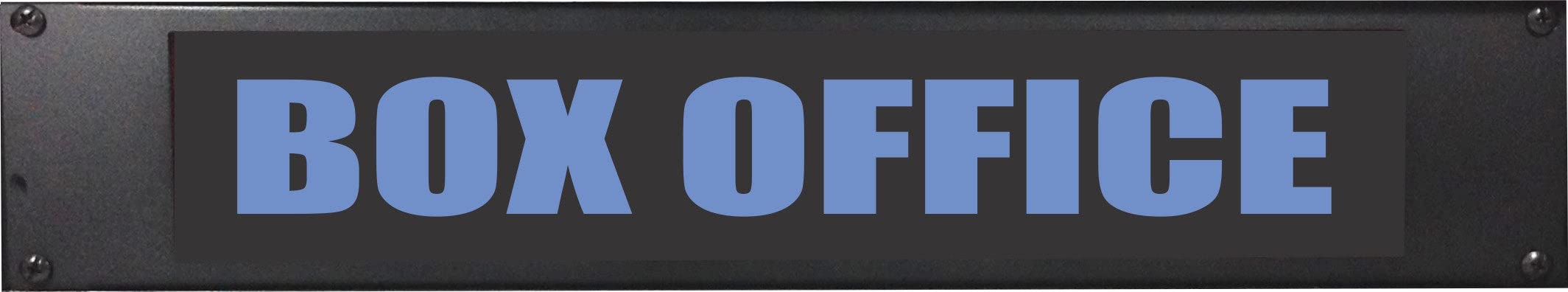 2RU Box Office LED Lighted Sign - Blue LED Marquee Sign for Theater, Cinema, Home Theater Decor, Bar, and Event Lighting