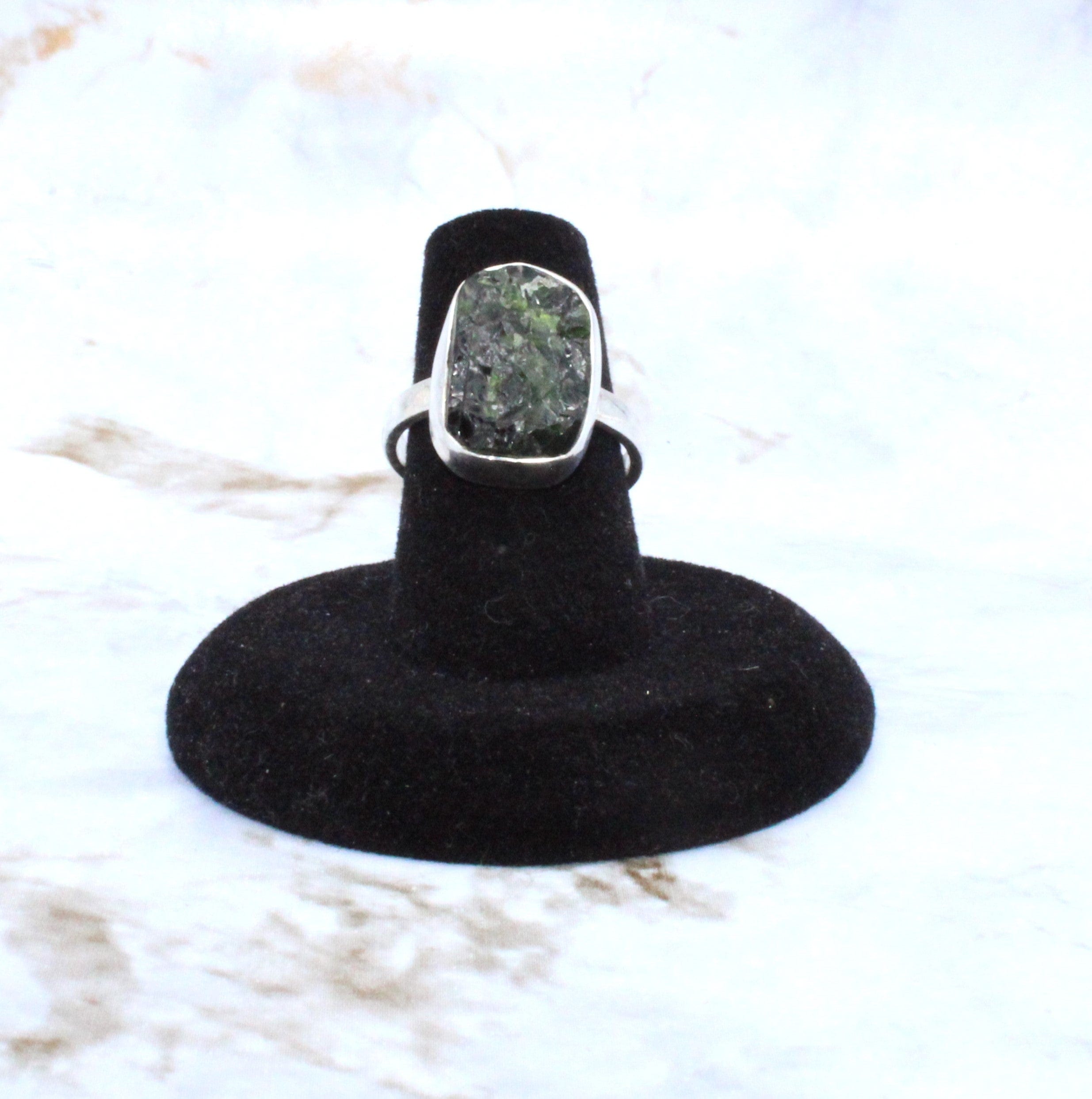 Diopside Sterling Silver Ring Size 7 - Elegant Green Gemstone Jewelry for Women, Perfect for Everyday Wear & Special Occasions