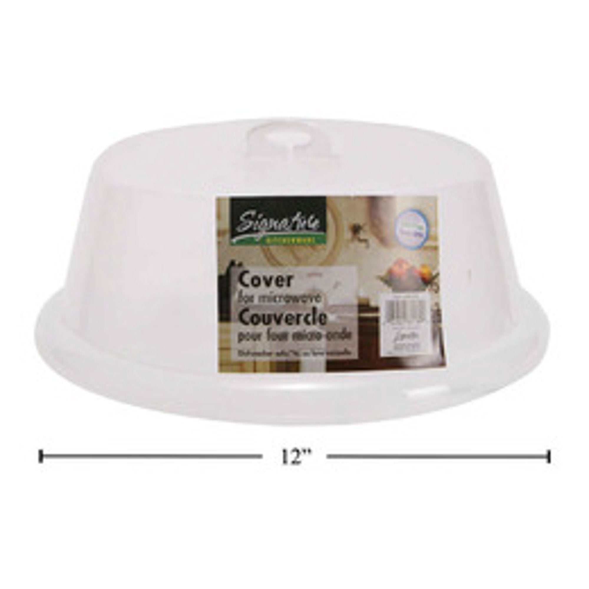 Signature 12 Microwave Food Cover - BPA-Free Splatter Guard for Safe & Clean Cooking - Perfect for Reheating Meals & Preventing Messes