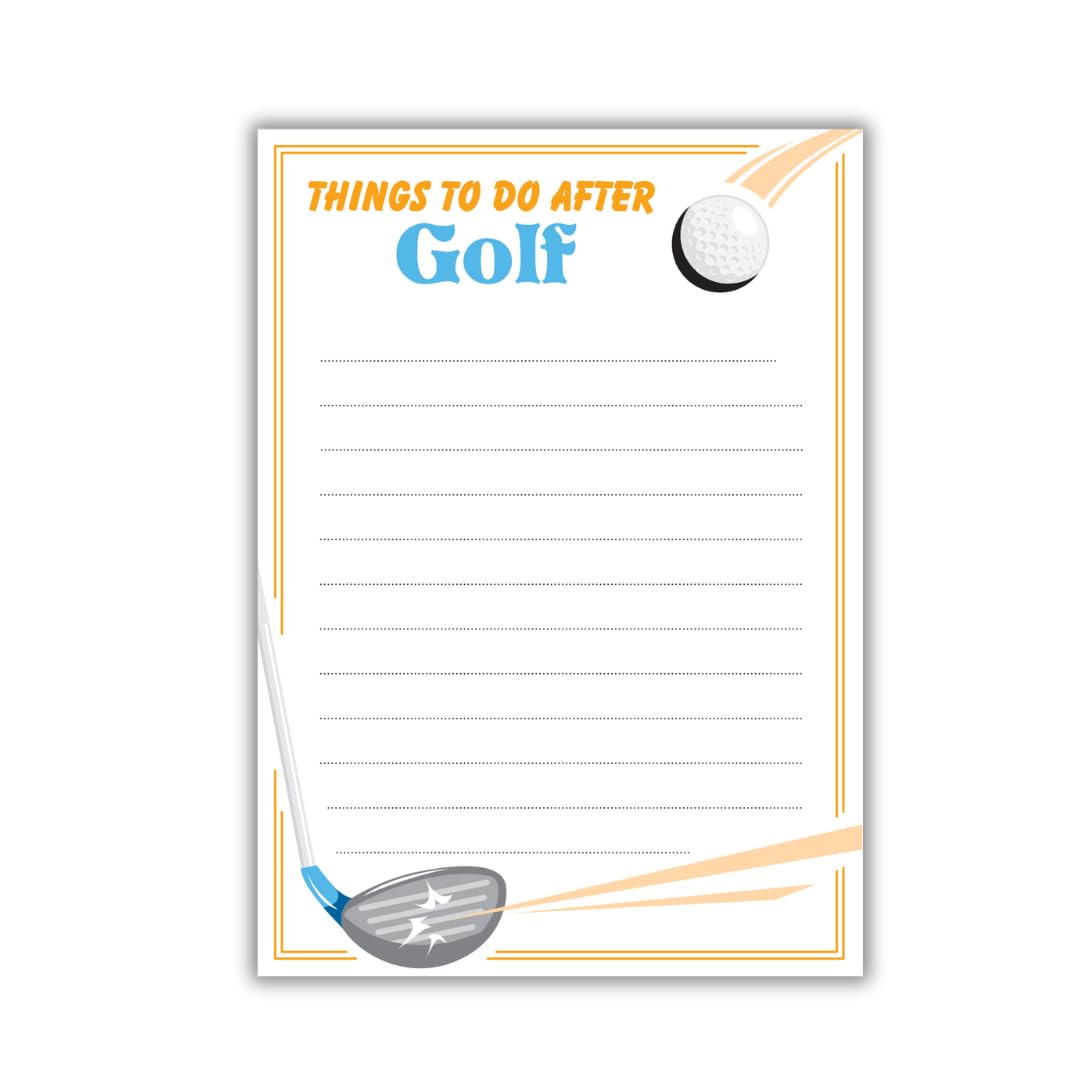 Funny Memo Notepads - 2 Pack Cute Golf Themed Note Pads - Perfect Golf Gifts for Men & Women - Great for Office, Home, or Golf Course Use