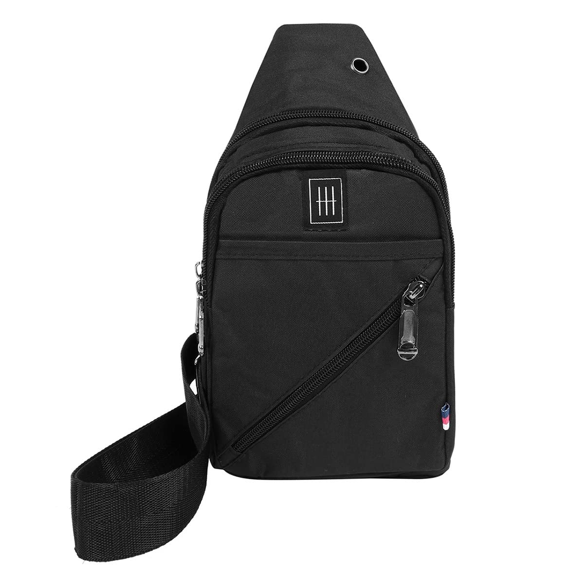 Westend Adjustable Crossbody Canvas Sling Bag Backpack - Stylish & Lightweight for Travel, Work & Daily Use - Black