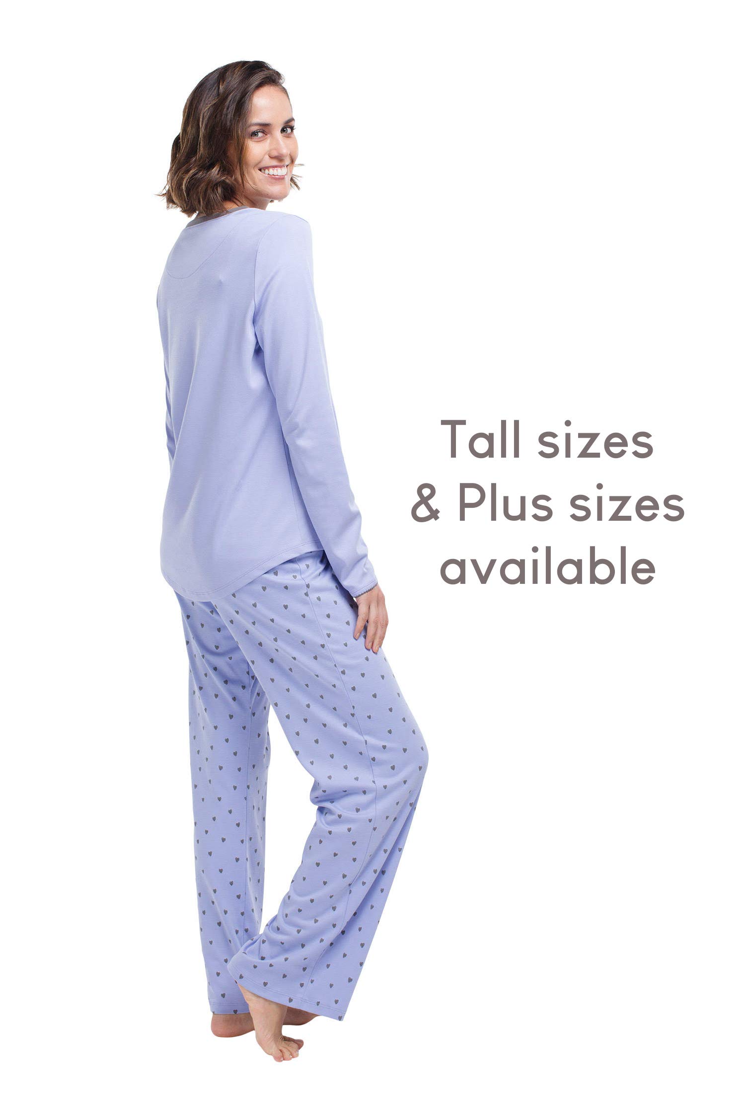 Premium Pima Cotton Women's Pajama Set - Ultra Soft Sleepwear for Women | Lounge & Sleep Comfort | Perfect for Relaxing at Home, Travel & Gift Giving