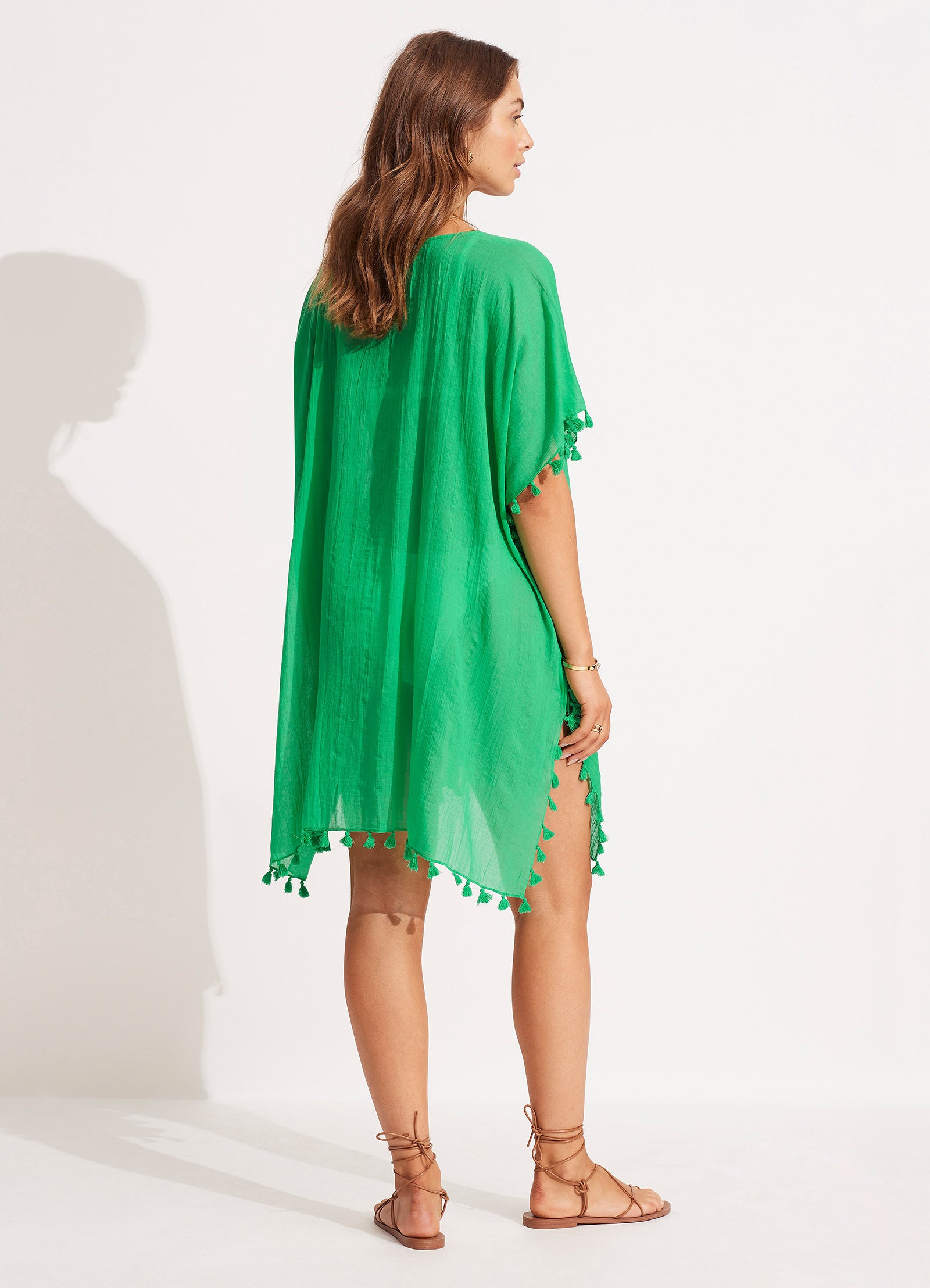 Amnesia Kaftan Dress - Flowy Green Boho Maxi Dress for Women | Perfect for Beach Vacation, Summer Outfits & Boho Chic Style