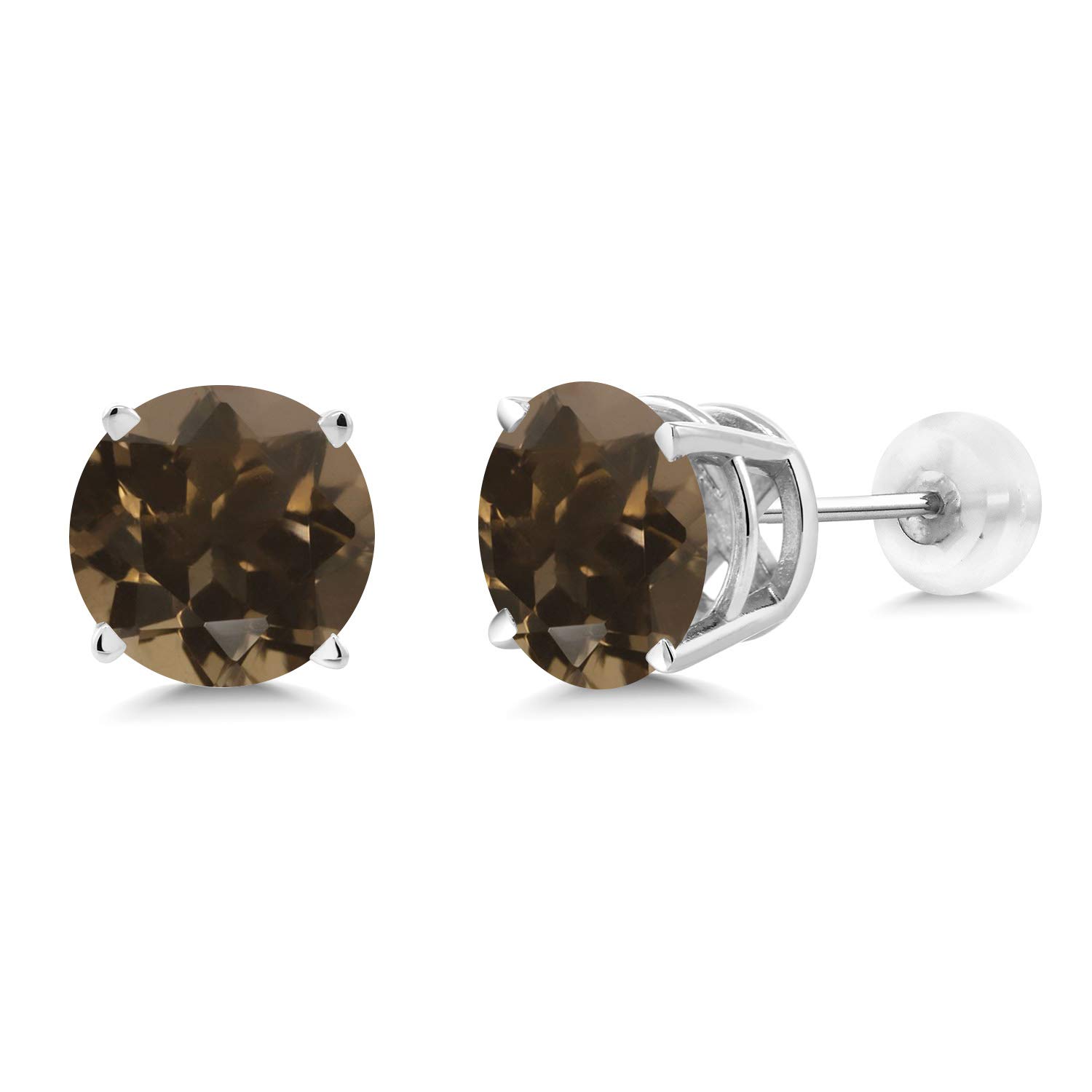 14K Solid Gold Round Birthstone Stud Earrings for Women & Men | 8MM Gemstone Jewelry | Perfect Gift for Anniversary, Birthday & Special Occasions