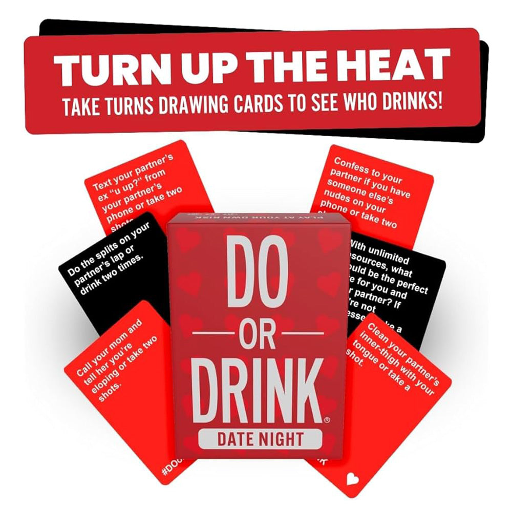 Do or Drink Adult Card Game - Date Night Edition | Fun Party Game for Couples & Friends | Perfect for Date Nights, Bachelorette Parties & Game Nights