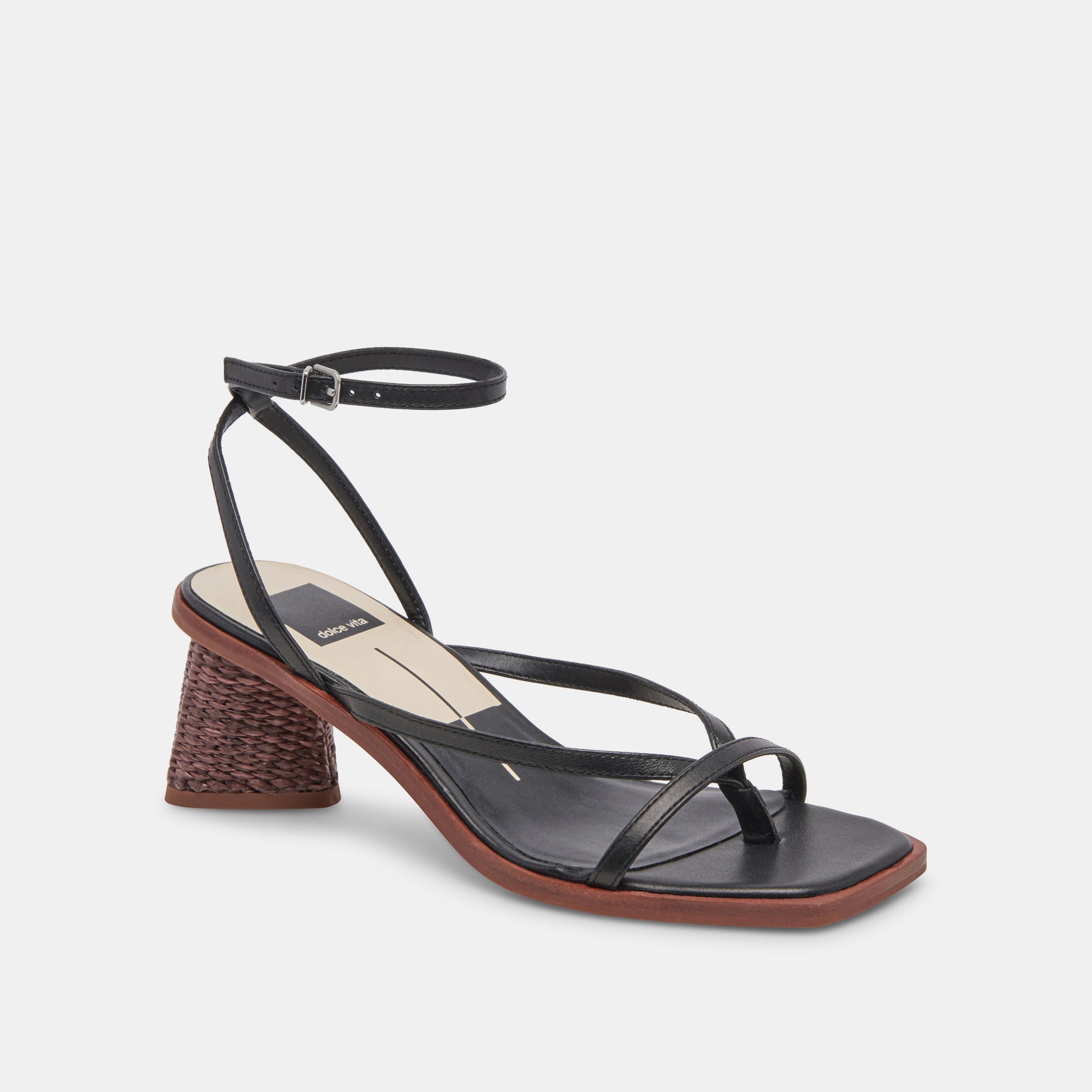 BANITA Women's Wide Width Comfortable Black Leather Sandals for Flat Feet - Perfect for Walking, Travel & Casual Outfits