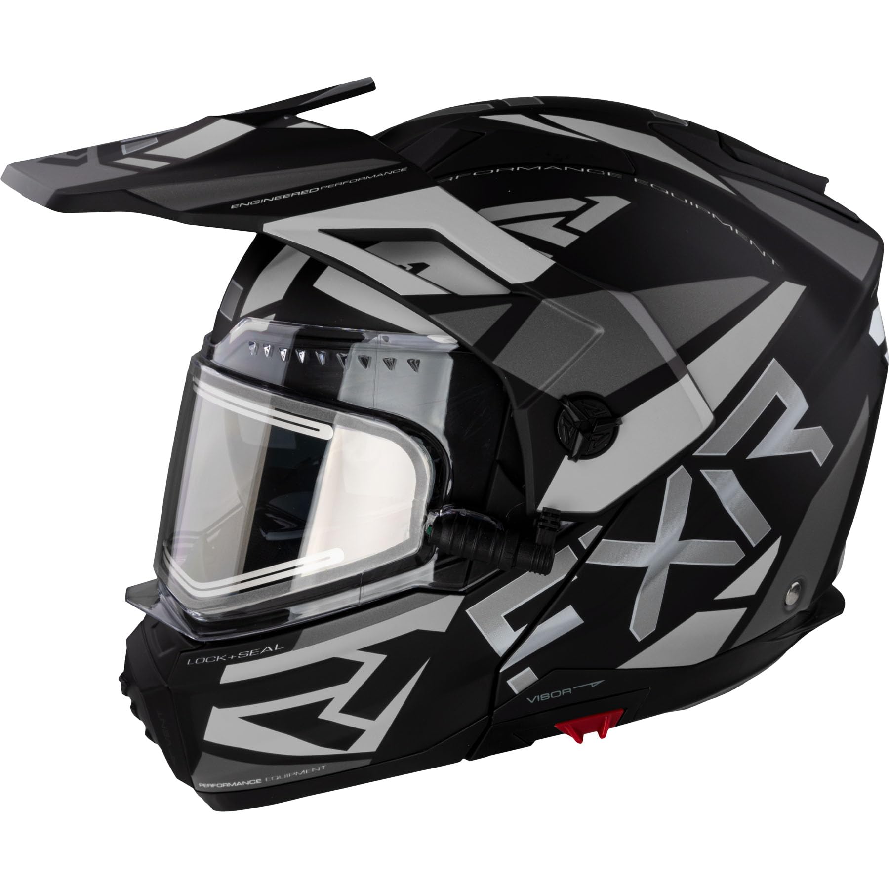 FXR Maverick X Helmet 2025 - Black/Titanium - Small - Premium Snowmobile & ATV Helmet for Winter Sports & Off-Road Adventures