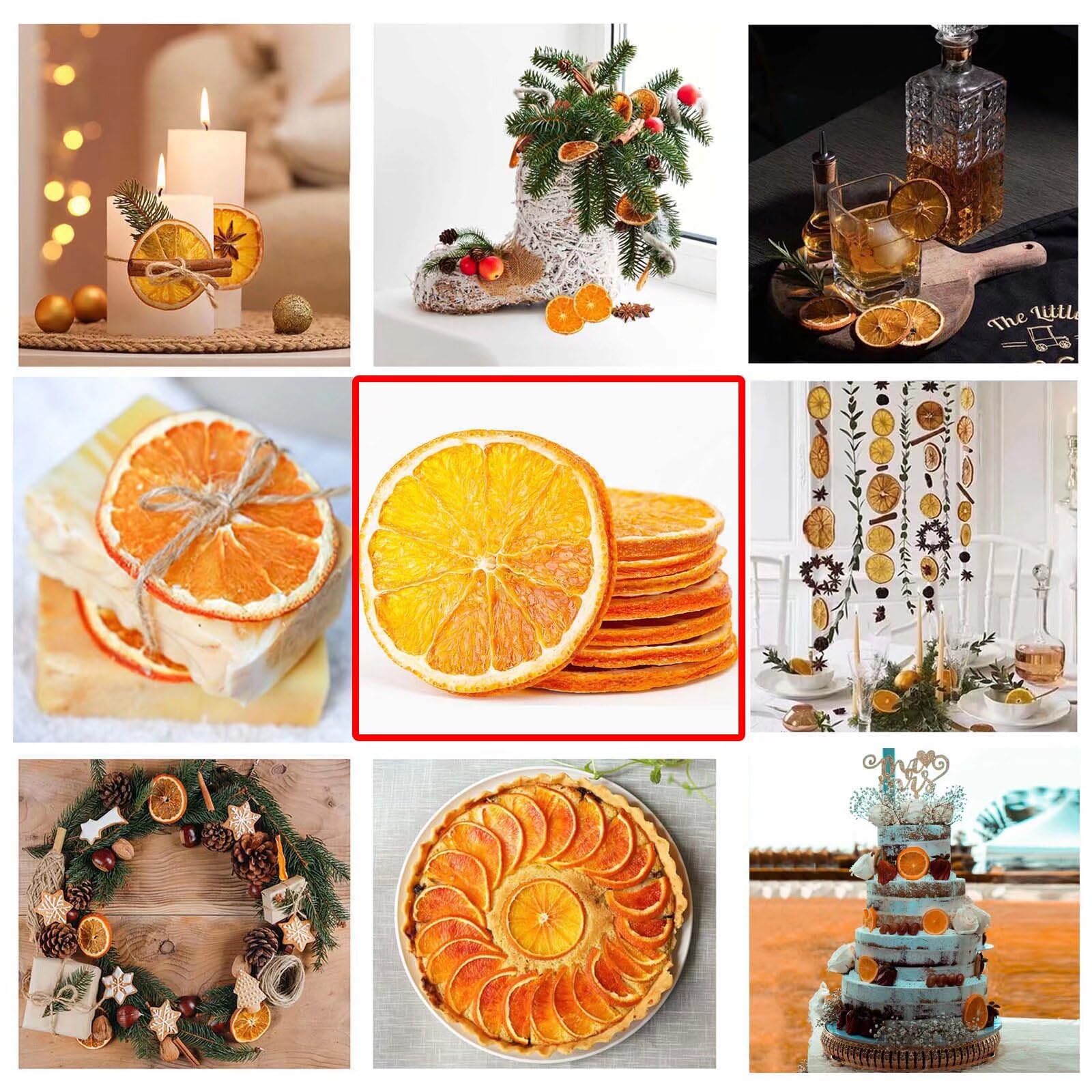 Premium Dried Orange Slices 3.52oz (100g) - Natural Dehydrated Mandarin Wheels for Cocktails, Baking, Crafts, Tea & Holiday Decor - Perfect for Cocktail Garnish, Cake Topping, DIY Projects & Festive Home Decorations