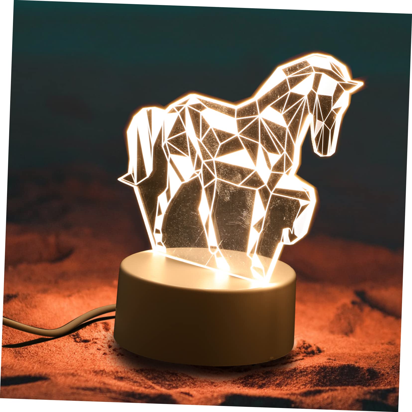 Veemoon 3D Acrylic Animal Night Light - LED Bedside Lamp for Kids & Adults, Soft Glow Nursery Decor, USB Powered Nightlight for Bedroom, Living Room, Dorm - Perfect Gift for Birthday & Christmas