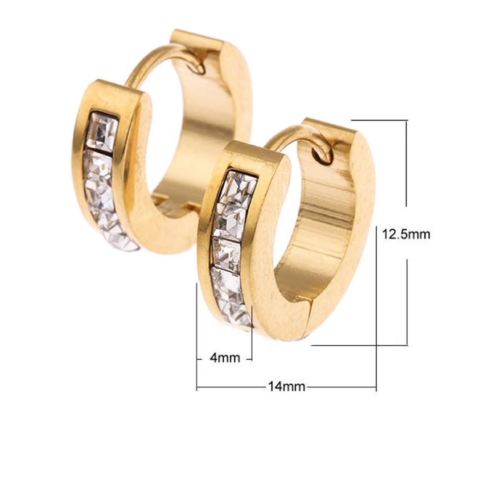 Sparkling Stainless Steel Hoop Earrings for Women & Men - Hypoallergenic CZ Huggie Earrings for Cartilage & Lobe Piercings | Perfect for Parties, Date Nights & Everyday Wear