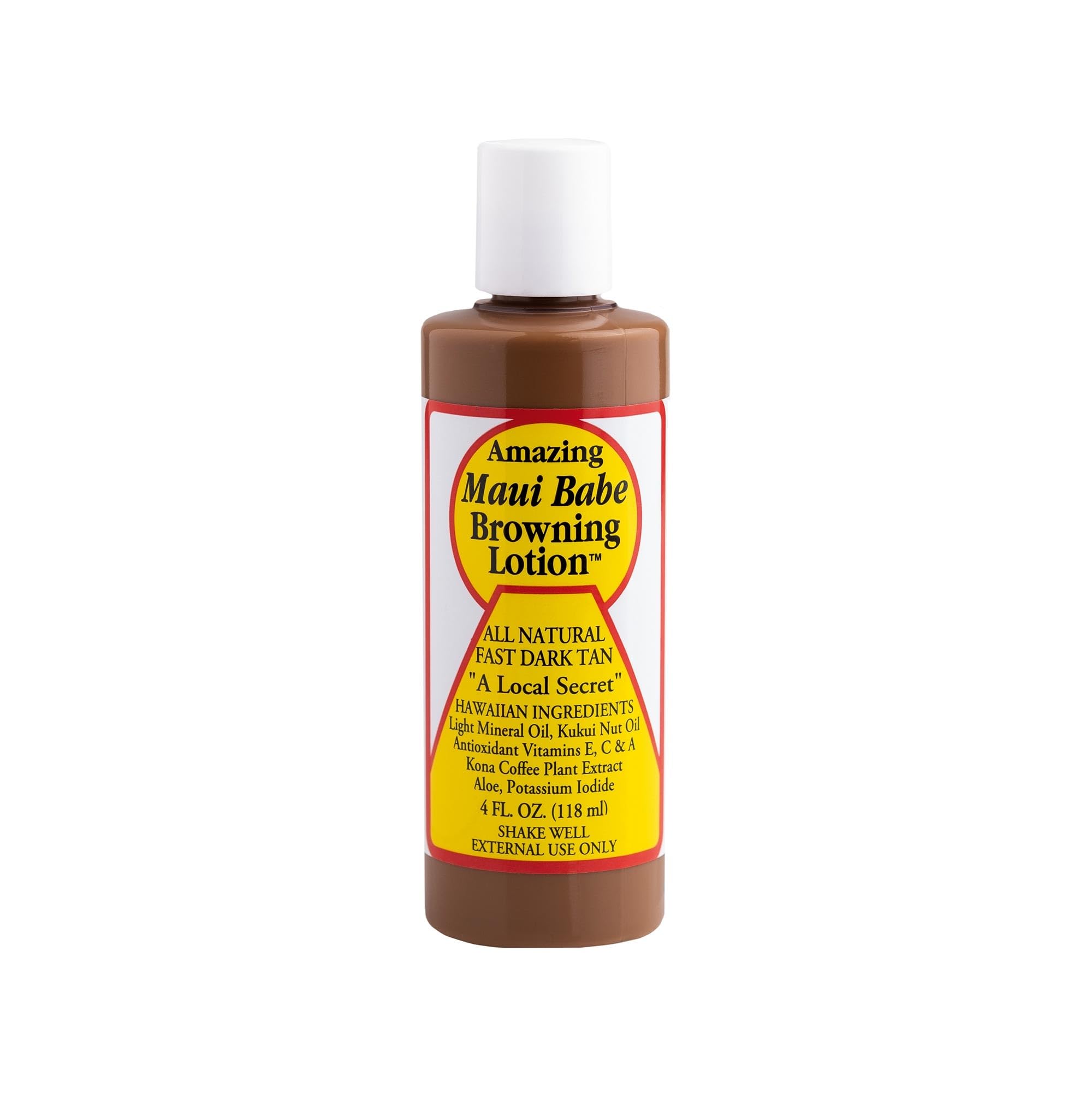 Browning All Natural Fast Dark Tanning Lotion 4 fl.oz (5 Pack) - Sunless Self Tanner for Face & Body - Perfect for Beach, Pool & Vacation Tanning