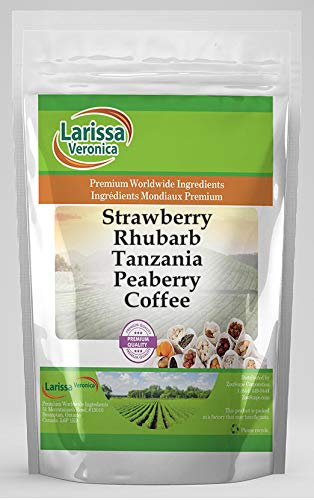 Premium Tanzania Peaberry Coffee - Strawberry Rhubarb Flavored, Gourmet Whole Bean Coffee, 16 oz | Perfect for Morning Brews & Afternoon Relaxation