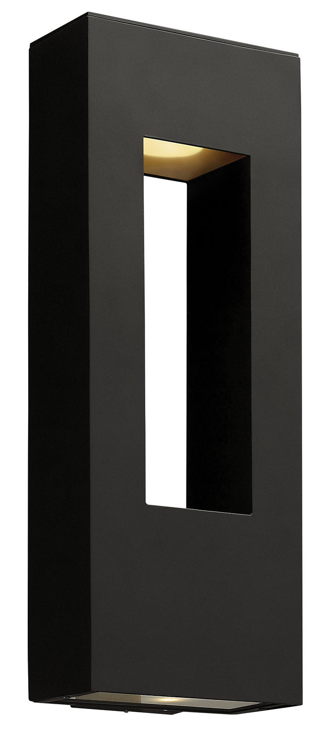 Atlantis LED Wall Mount Light Fixture in Satin Black - Modern Indoor/Outdoor Lighting for Living Room, Bedroom, Patio & Hallway