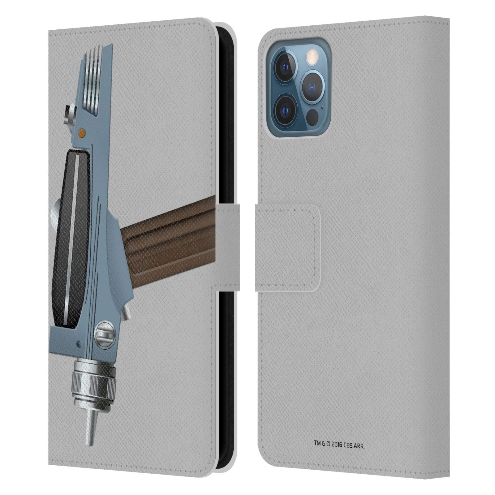 Official Star Trek Phaser Leather Wallet Case for iPhone 12/12 Pro - Licensed Pistol Gadget Design - Perfect for Trekkies, Sci-Fi Fans & Collectors