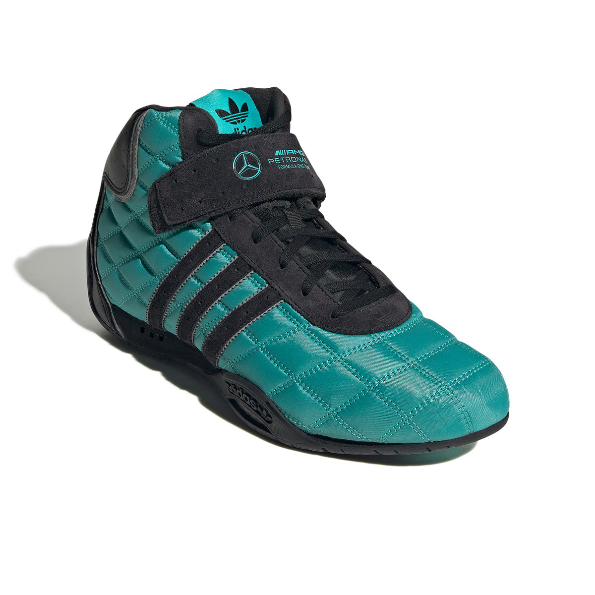 Mercedes AMG Petronas F1 Team Adi Racer Hi 'Semi Mint Rush' Sneakers - Limited Edition Racing-Inspired Shoes for Men | Perfect for F1 Fans, Streetwear & Sports Enthusiasts