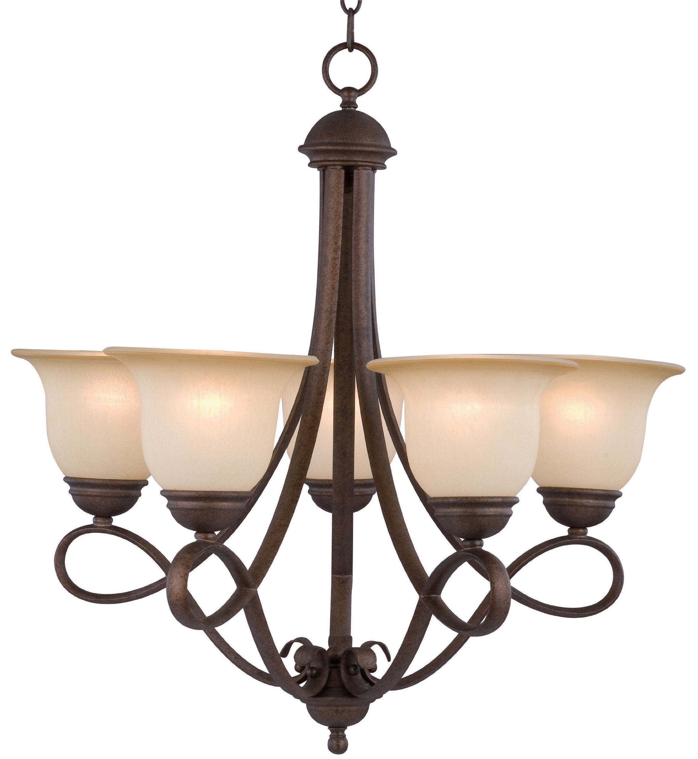 Hardware House 10-0717 Bennington Antique Bronze Chandelier - Elegant Vintage Lighting for Dining Room, Bedroom & Foyer Decor