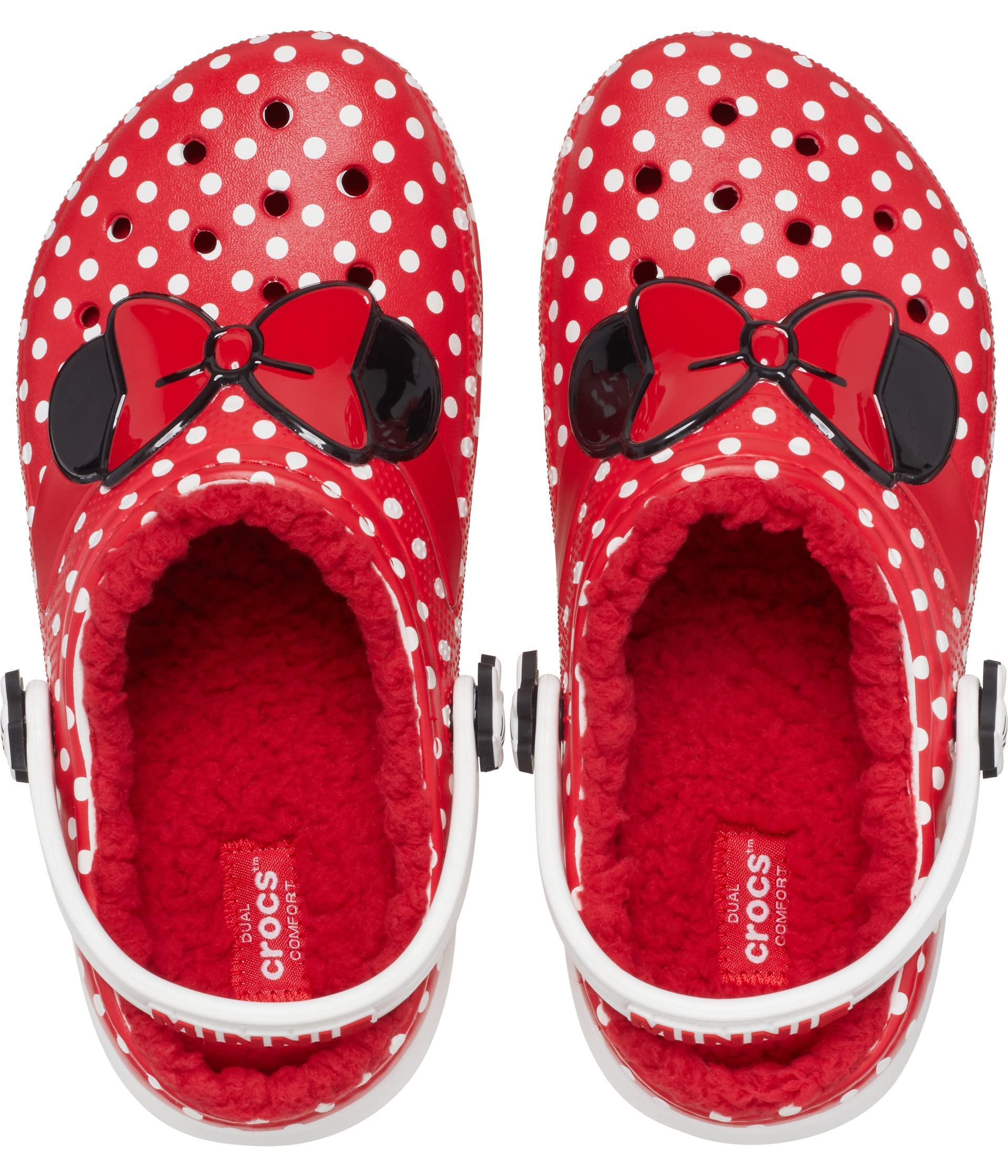 Crocs Unisex-Child Classic Lined Disney Clogs | Mickey and Minnie Mouse Shoes and Slippers for Kids | Perfect for Indoor Play, School & Casual Wear