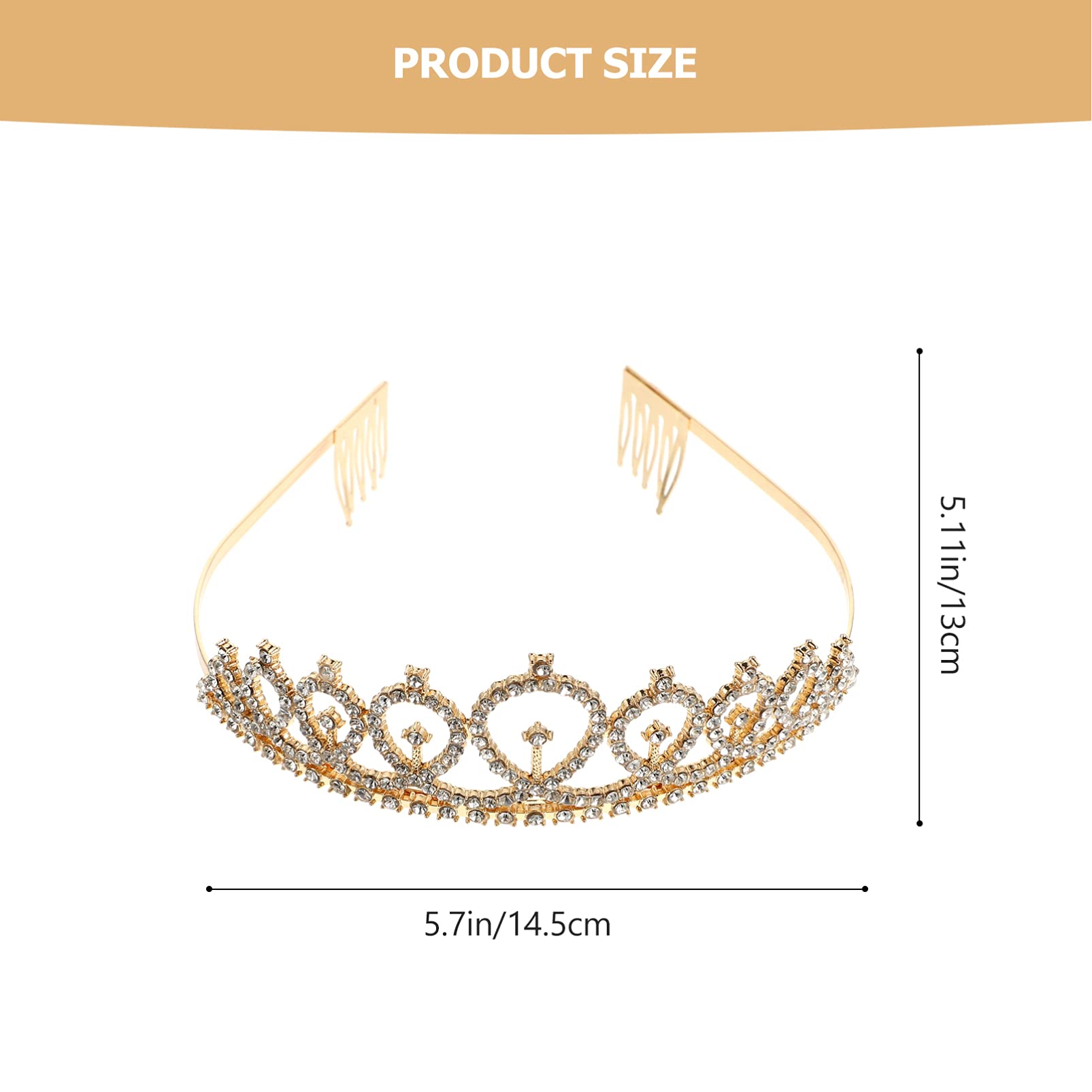 OHPHCALL Bridal Tiara Crown - Rhinestone Wedding Headpiece for Women & Girls, Baroque Crystal Alloy Princess Tiara for Brides, Flower Girls, Birthday Parties & Special Occasions