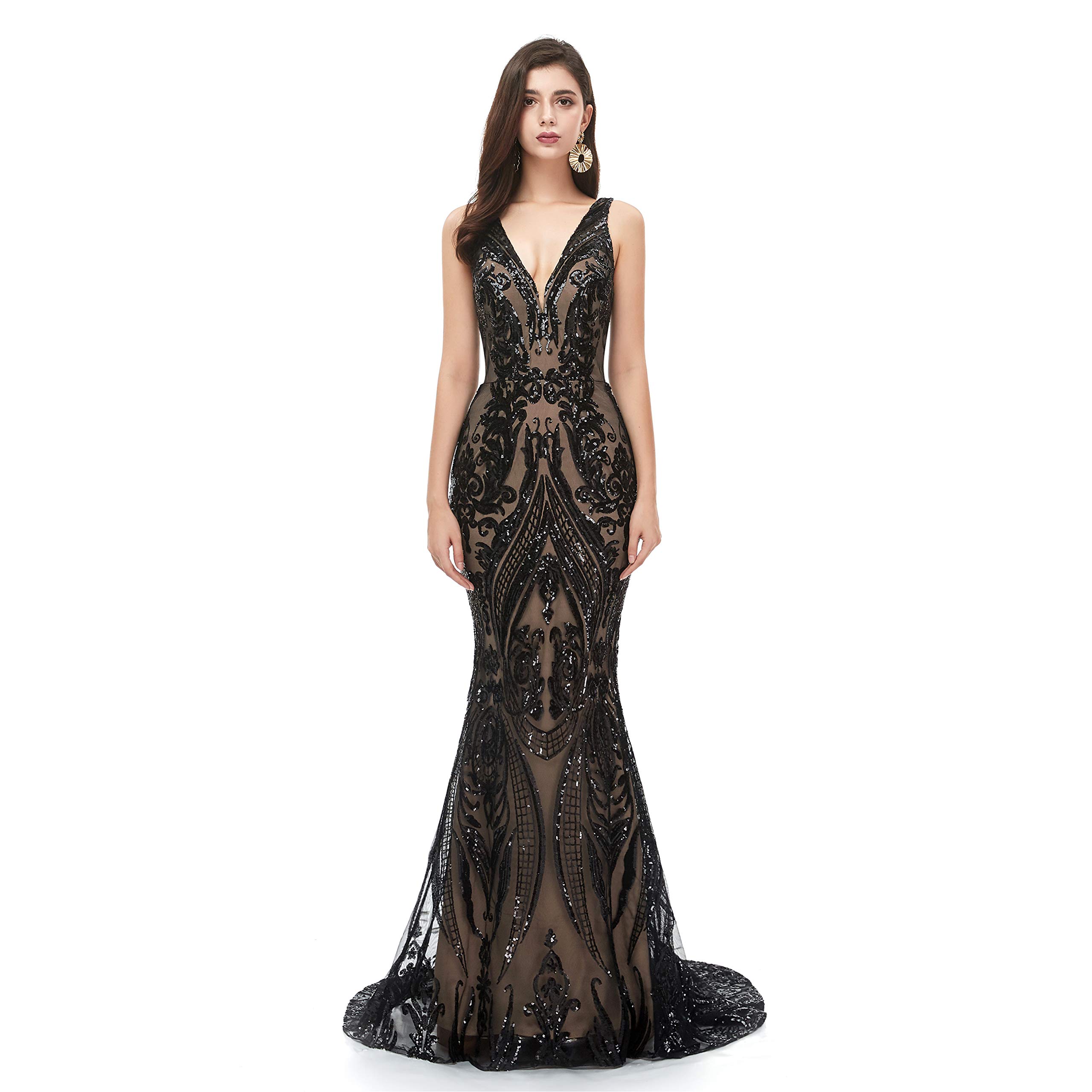 Sparkly Sequin Mermaid Prom Dress for Women - Long Corset Trumpet Evening Gown for Homecoming, Pageant & Formal Events