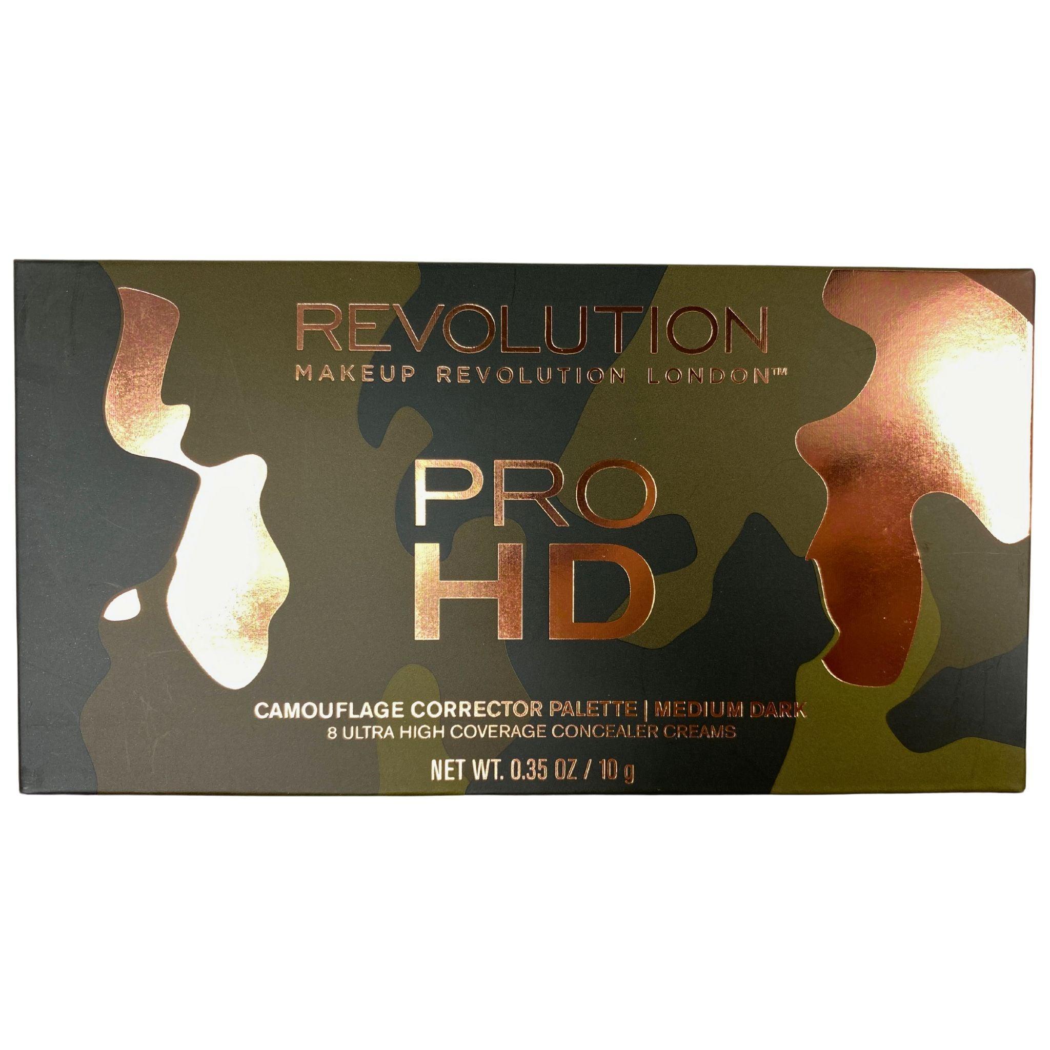 Revolution Pro HD Camouflage Corrector Palette - Medium Dark 8 Ultra Coverage Concealer Creams (30 Pieces) for Professional Makeup, Contouring & Dark Circle Correction - Perfect for Bridal, Photography & Daily Use