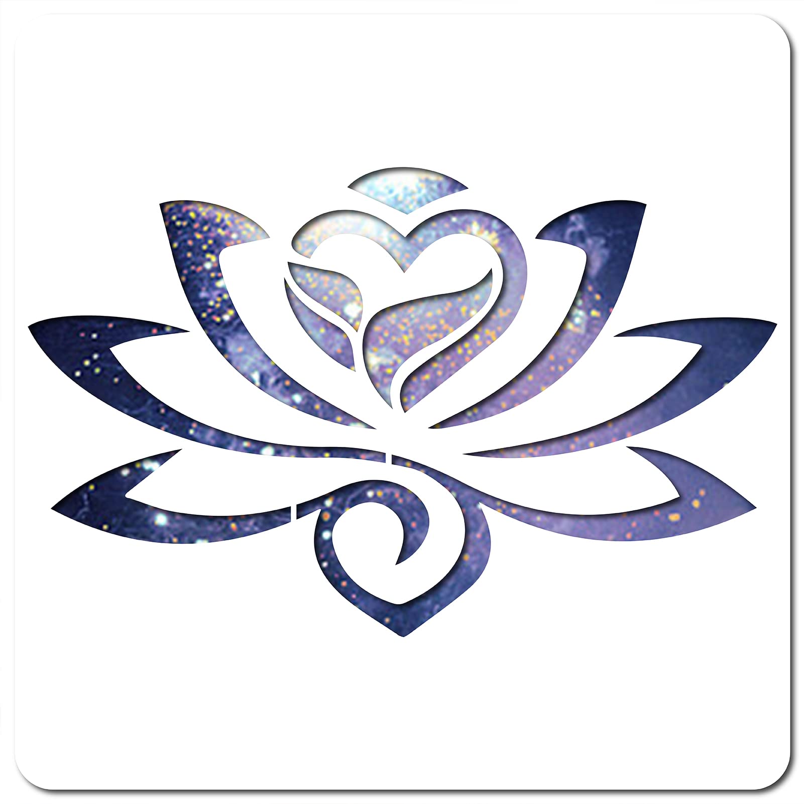GORGECRAFT 11.8x11.8 Inch Large Lotus Flower Stencil Template - Reusable Square Plastic Stencils for Painting on Wood, Wall, Floor, Tile, Scrapbooking & Card Making - Home Decor & DIY Art Projects (Perfect for Wall Murals, Furniture Upcycling & Craft Designs)