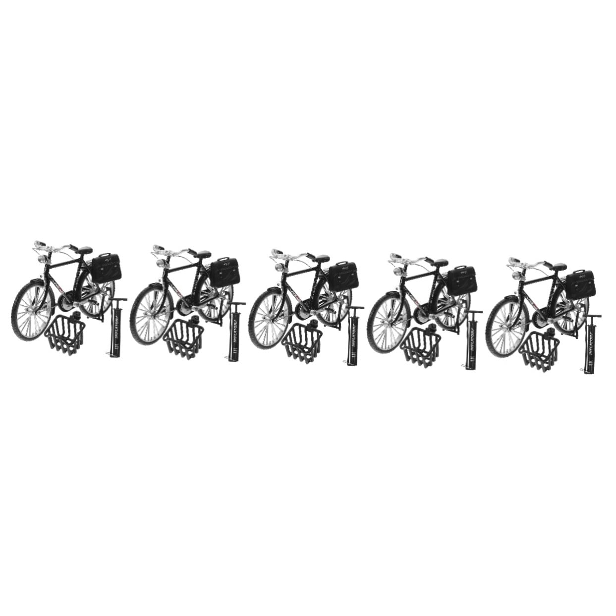 Alasum 5 Sets DIY Vintage Bicycle Model Kit - Miniature Bike Decor, Retro Bike Figurines & Tabletop Ornaments for Home Office Decor, Cycling Enthusiast Gifts & Vintage Toy Collectors