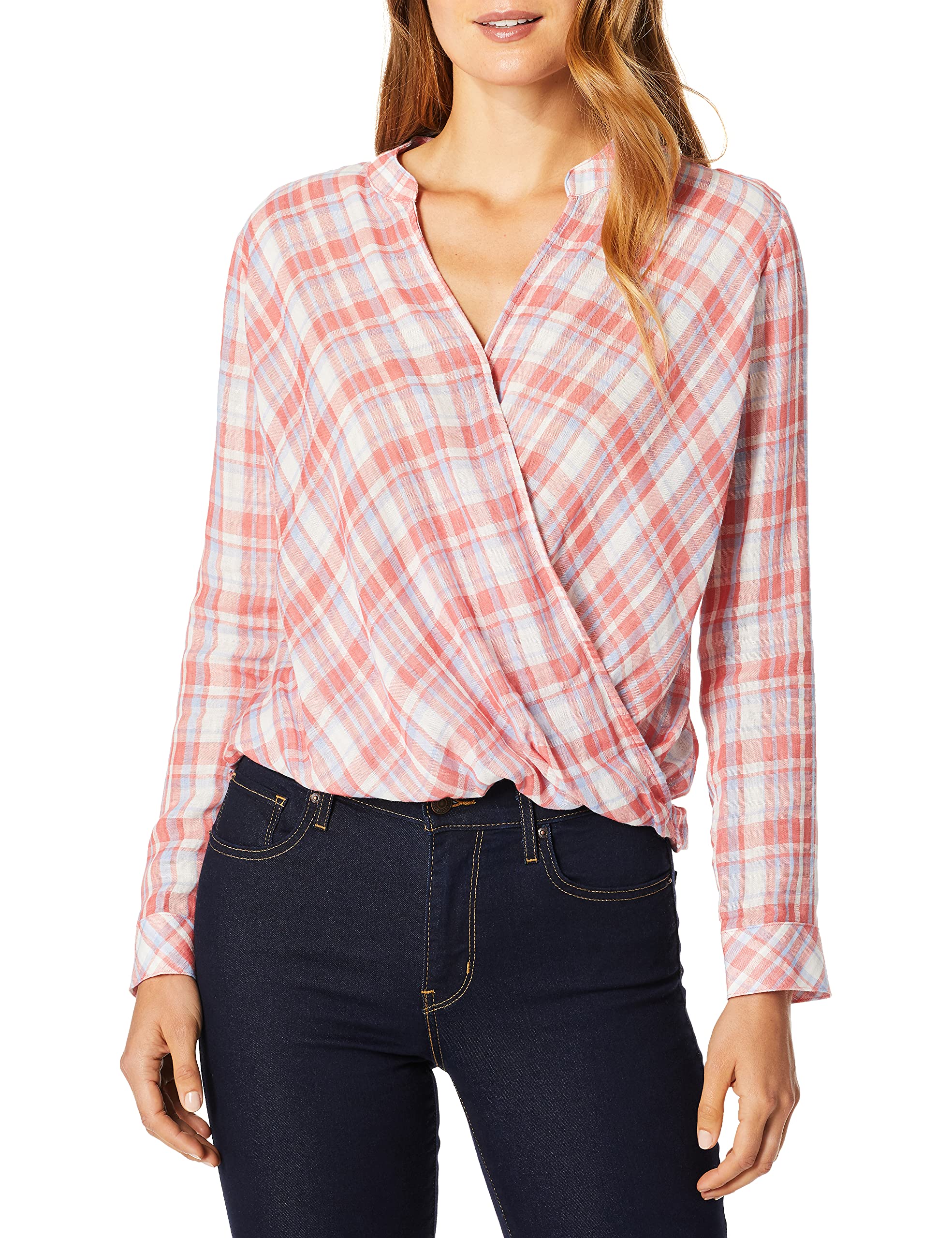 Elegant Women's Surplice Long Sleeve Blouse - Perfect for Office Wear, Date Nights & Casual Outfits