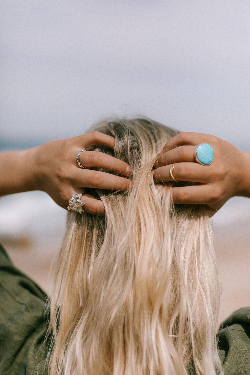 Turquoise Adjustable Ring for Women - Large Size, Handmade Boho Jewelry for Everyday Wear, Gift Giving & Special Occasions