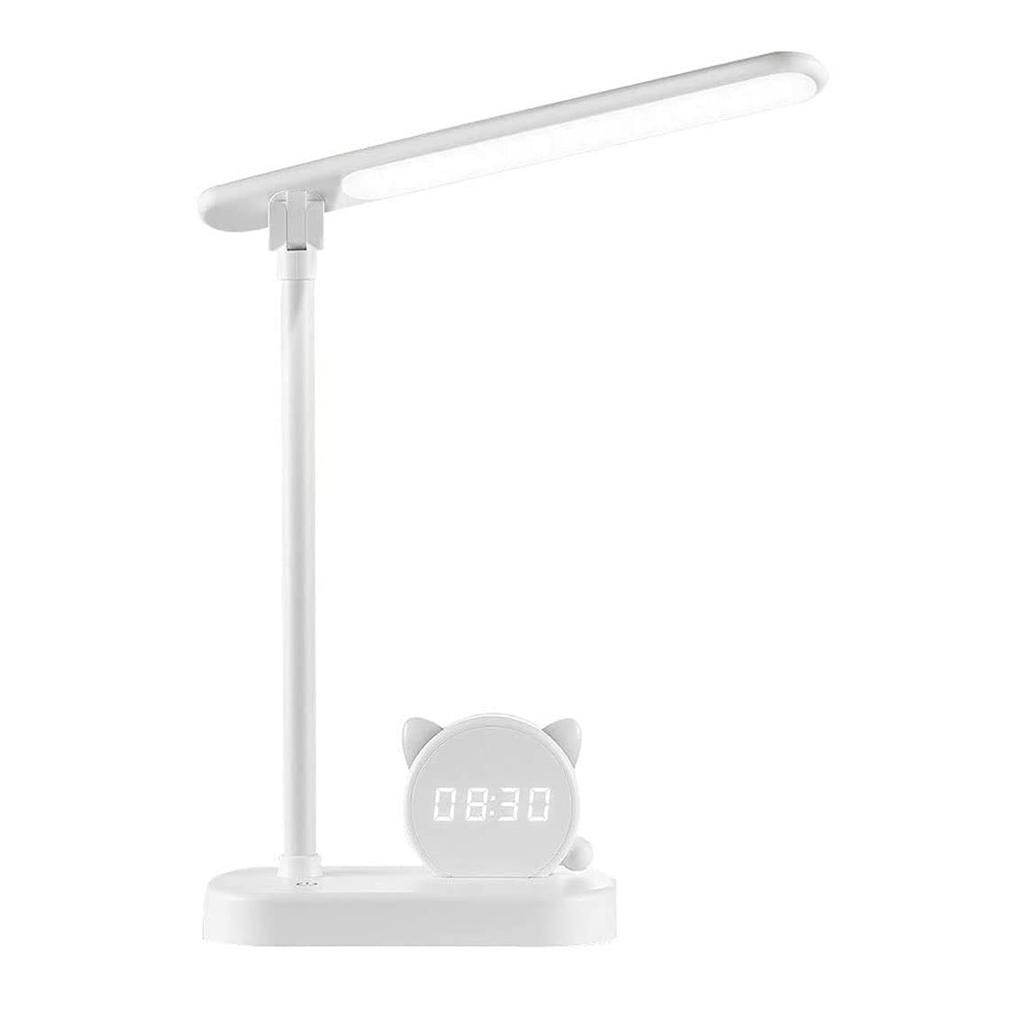Gooseneck LED Desk Lamp with USB Charging Port & Pen Holder - Adjustable Eye Protection Study Light for Bedroom, Office, Dorm Room | Perfect for Reading, Working, and Nighttime Use
