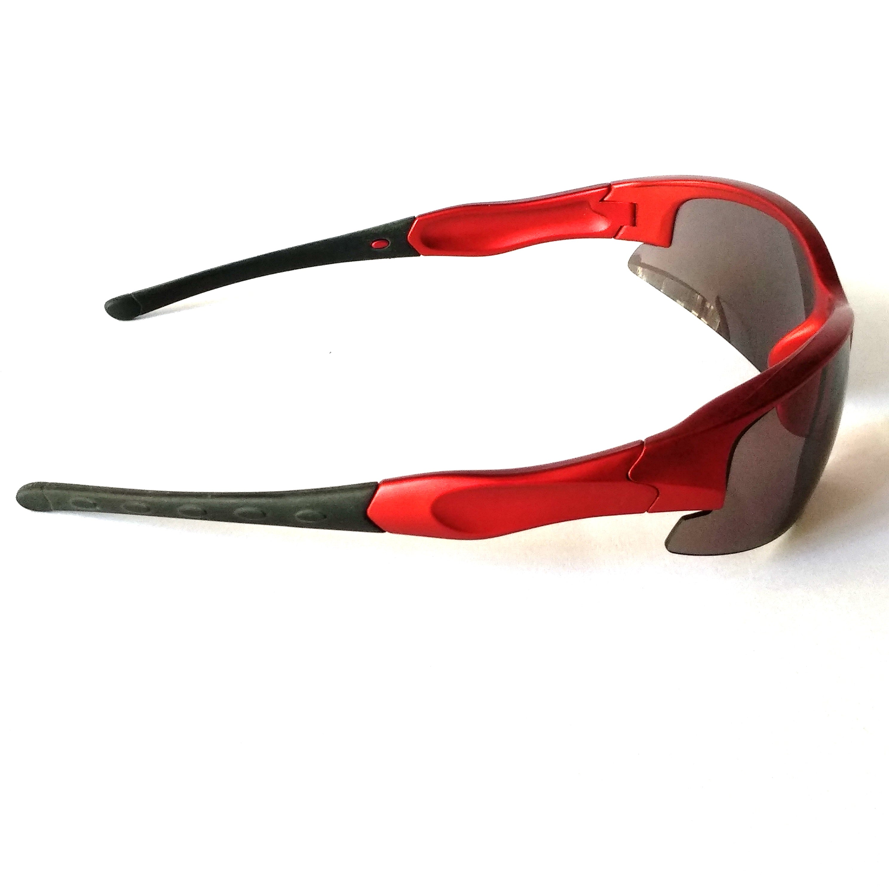 Red Wraparound Sports Sunglasses for Running Cycling Golf - UV Protection Polarized Lens for Outdoor Activities