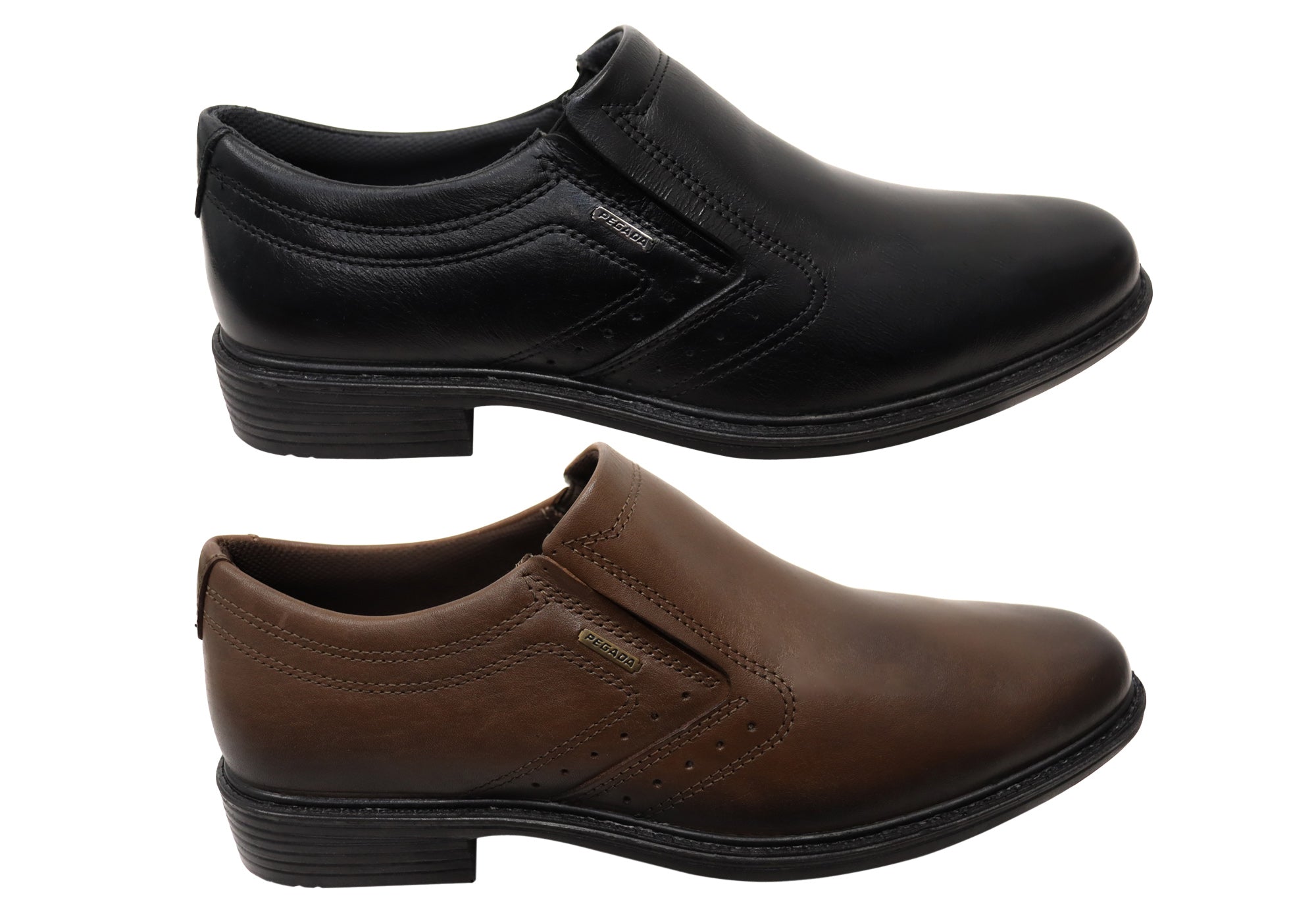 Premium Pegada Kaine Men's Comfortable Brazilian Leather Slip-On Dress Shoes | Business Casual & Formal Occasions | Office, Wedding & Special Events