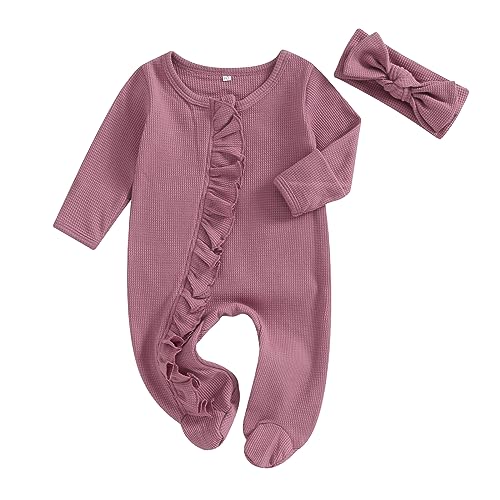 Footed Jumpsuit-purple