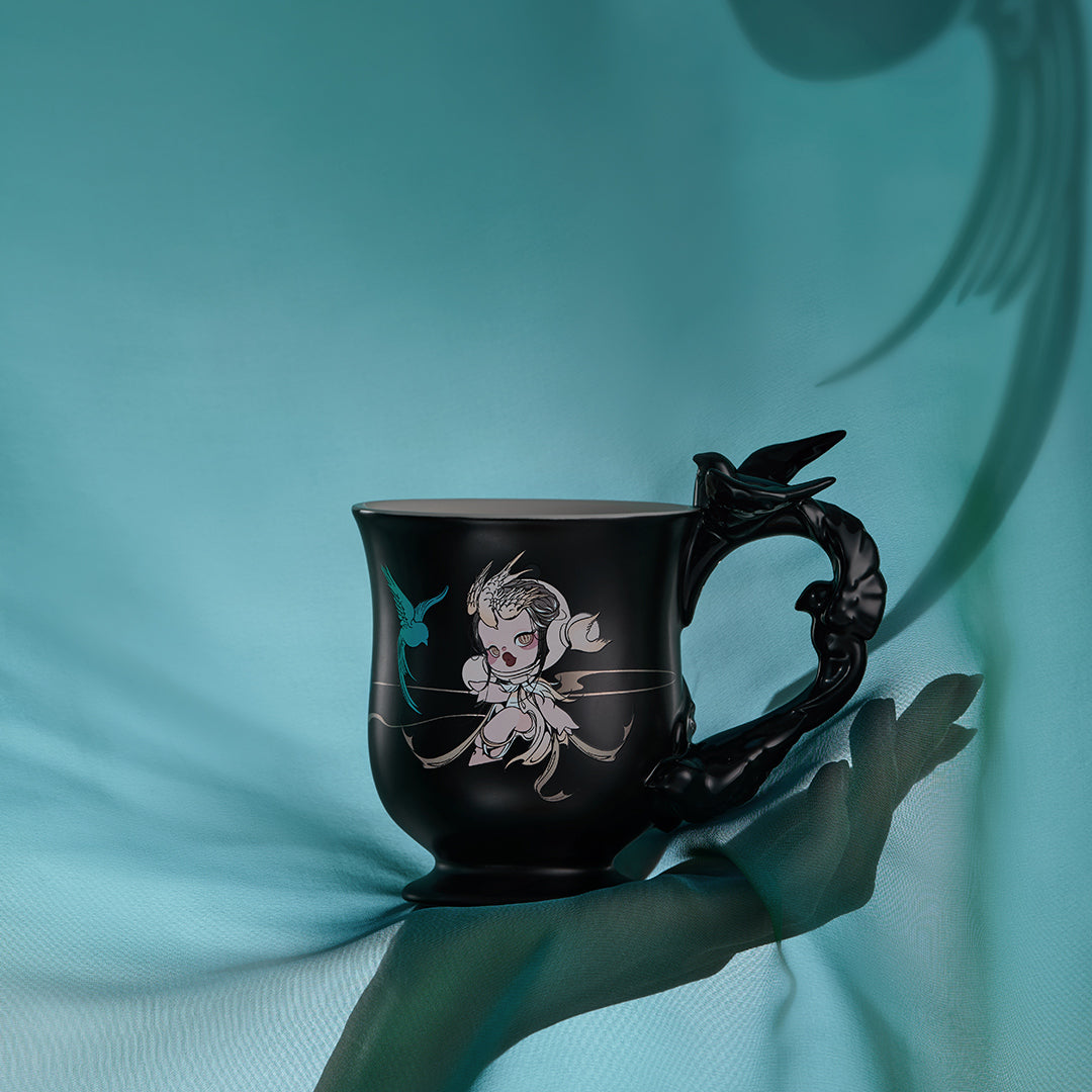 POP MART SKULLPANDA The Mirage Series Ceramic Coffee Mug - Unique Collectible Art Cup for Home, Office & Gift Giving