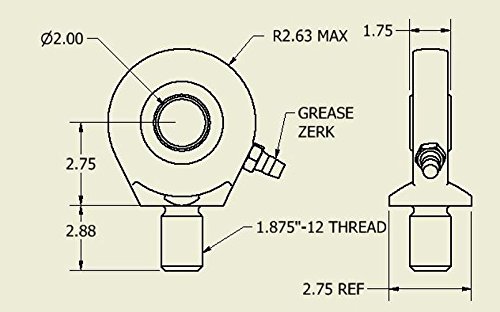 RES-20 Ductile Iron Spherical Rod End - Heavy Duty Ball Joint for Automotive, Industrial & Agricultural Machinery - Perfect for Suspension Systems, Steering Linkages & Hydraulic Equipment