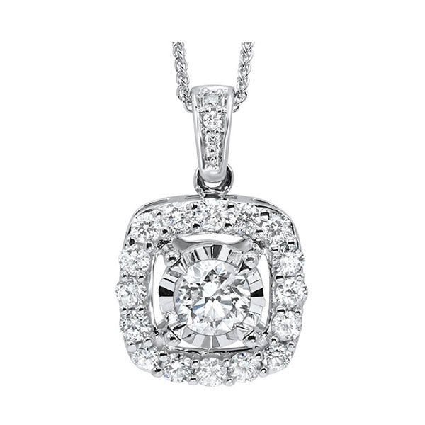 14K White Gold Diamond Pendant (1/3 CTW) - Elegant Necklace for Women, Perfect for Weddings, Anniversaries & Special Occasions