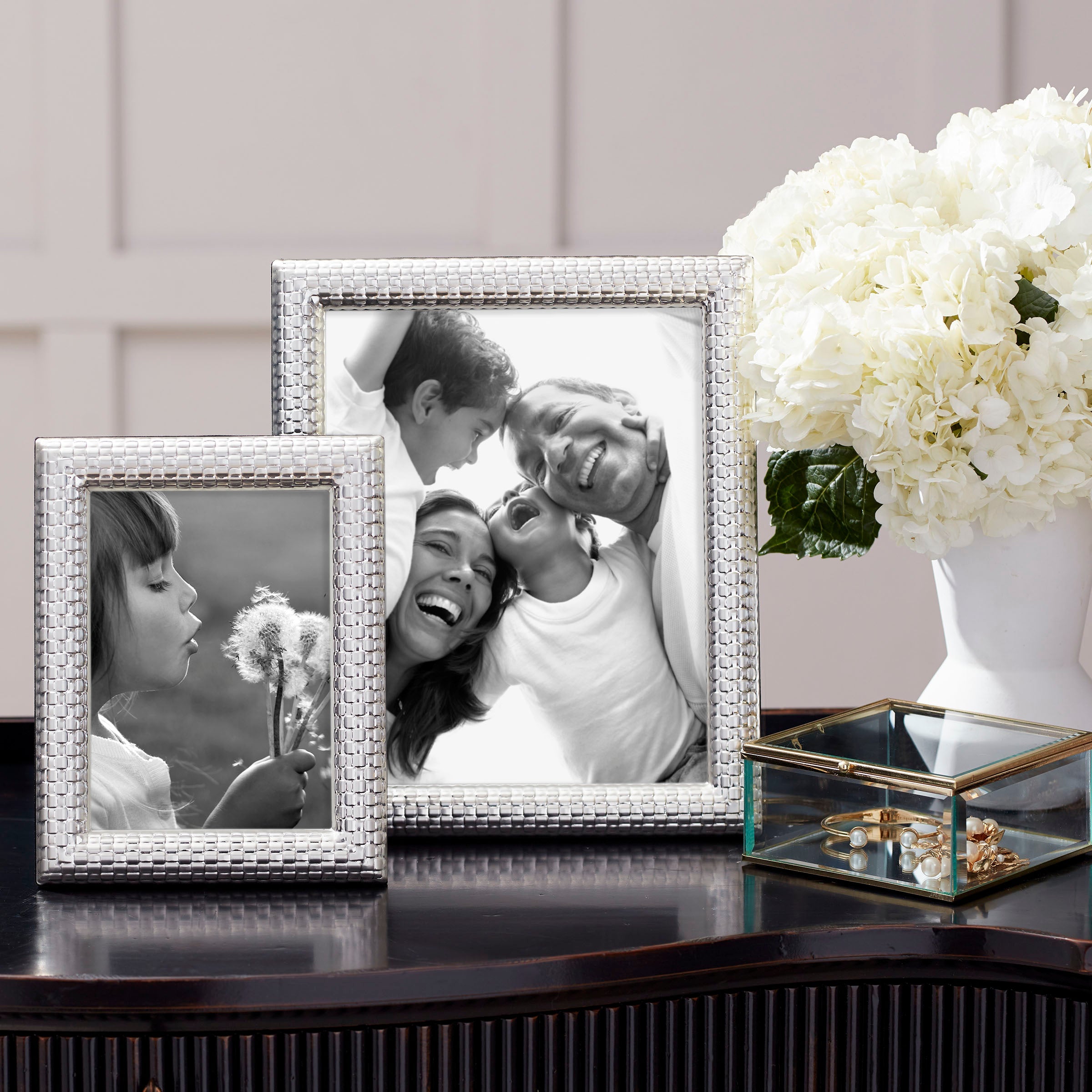 Premium Silver Watch Band & 5x7 Photo Frame Set - Stylish Watch Accessory & Elegant Picture Display for Home Decor, Gifts, and Office Desk