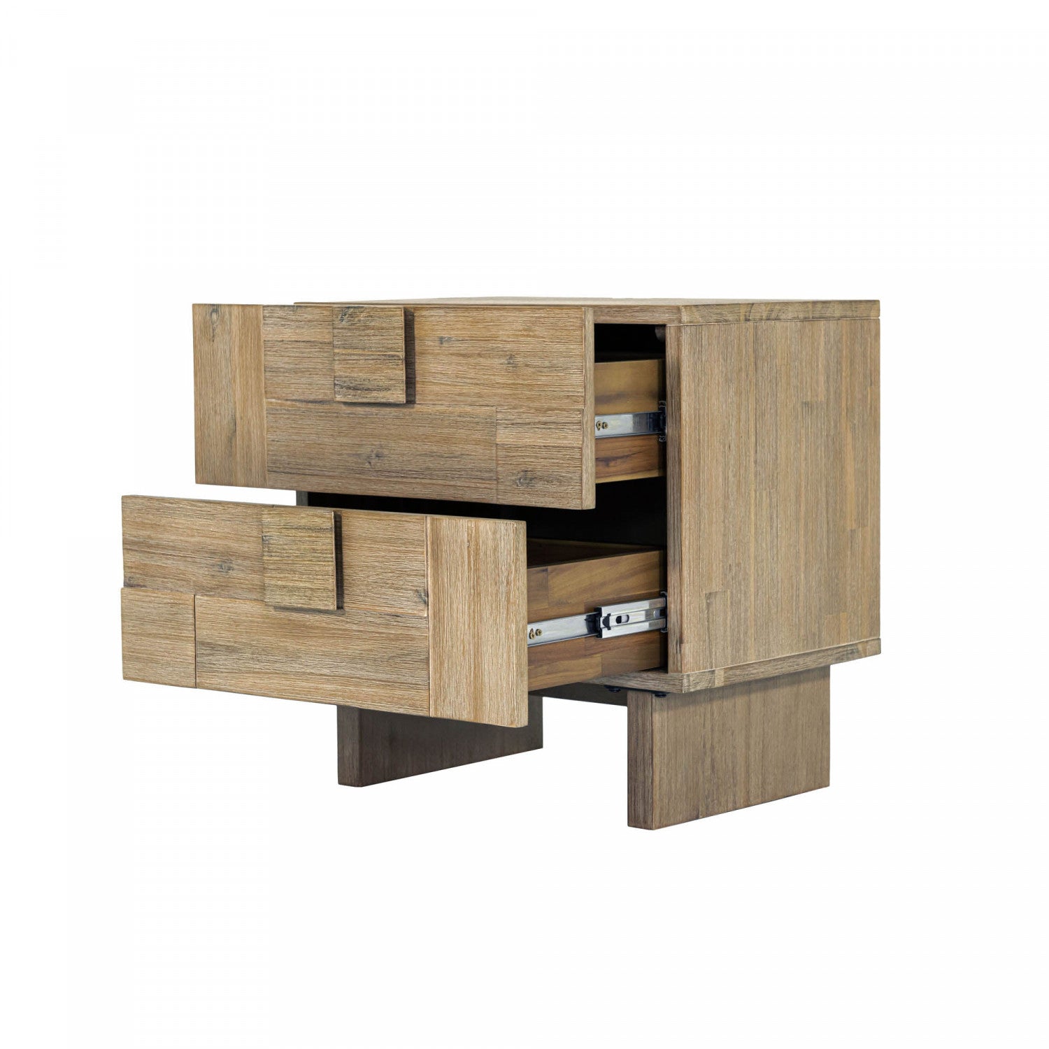 Brumont Brown Nightstand - Modern Bedside Table with Storage for Bedroom, Living Room & Office