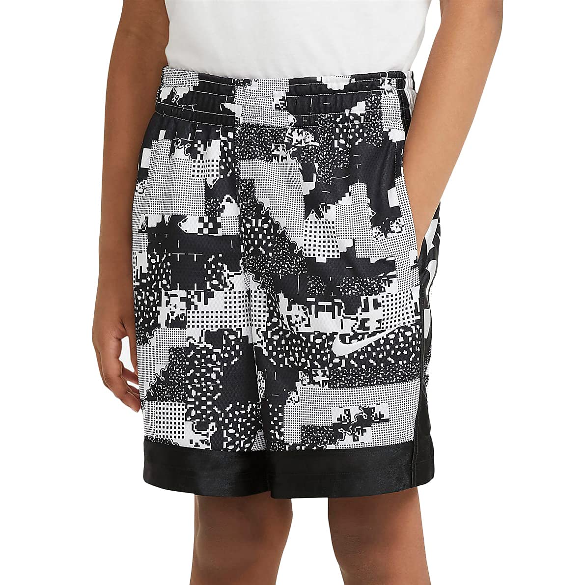 Nike Elite Super Big Kids' Boys' Basketball Shorts - White, X-Large - Perfect for Basketball Games, Training & Casual Wear